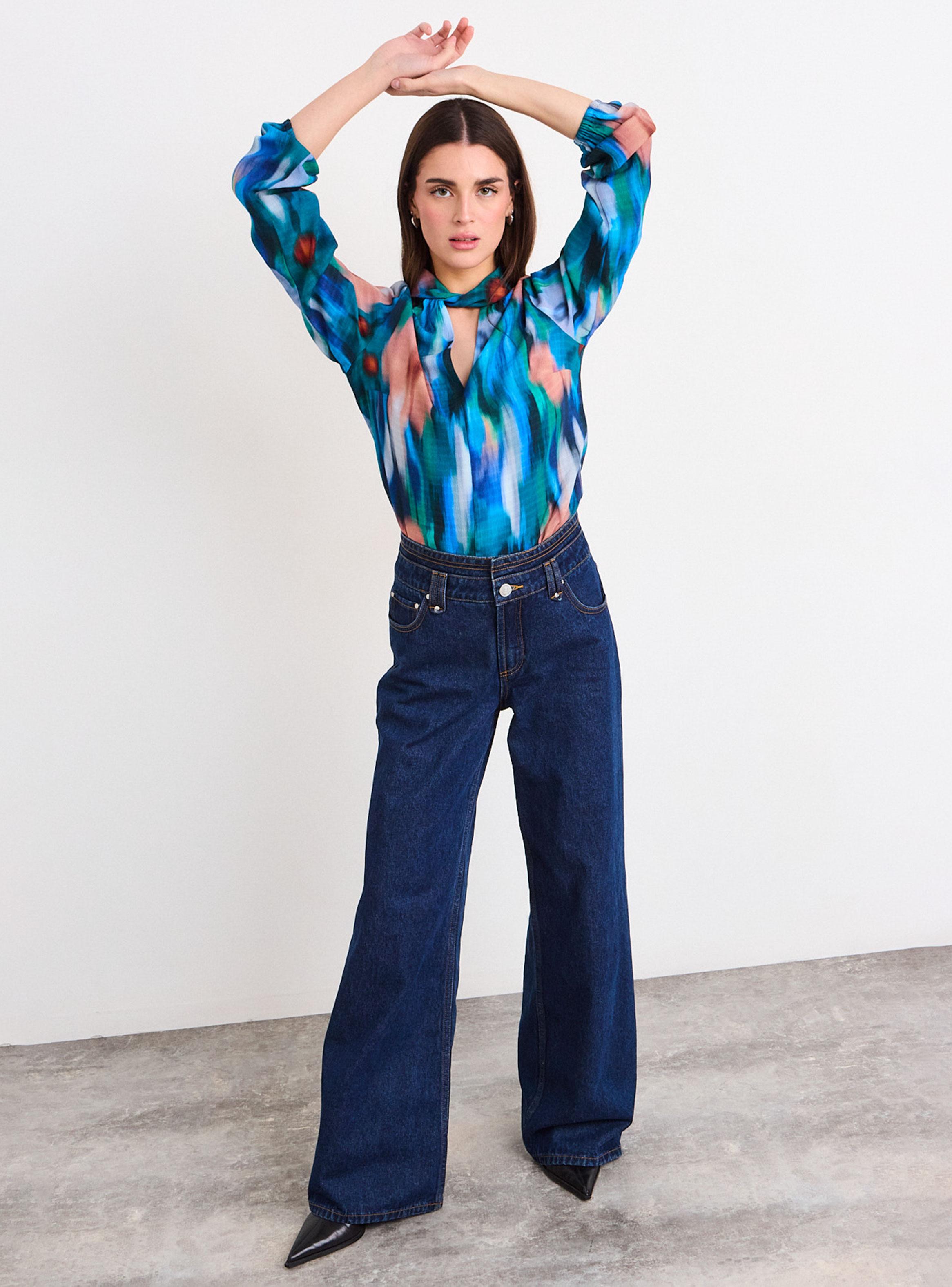 Blusa Fantasía Manga Larga Regular Viscosa-3