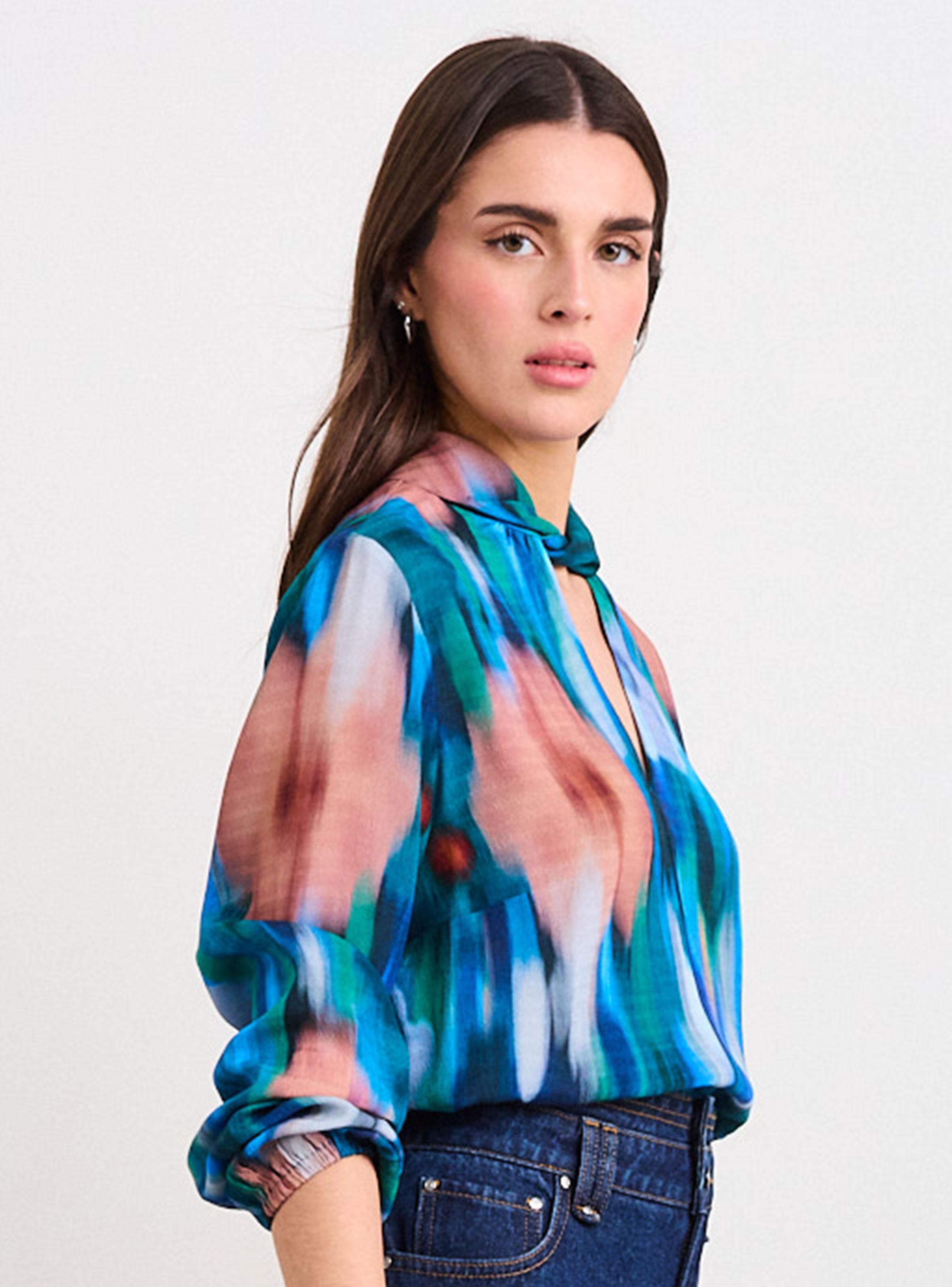 Blusa Fantasía Manga Larga Regular Viscosa-1