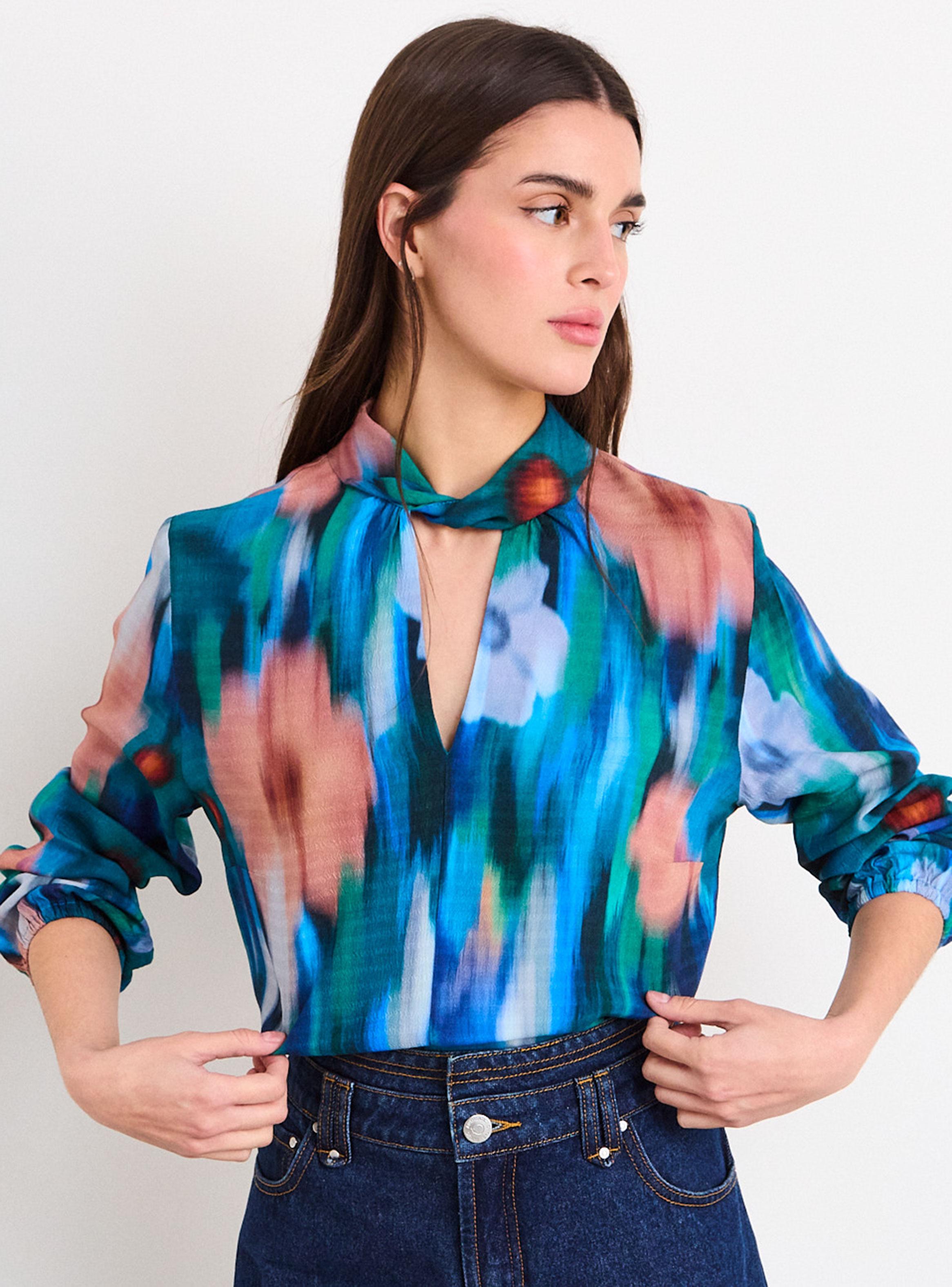 Blusa Fantasía Manga Larga Regular Viscosa-0