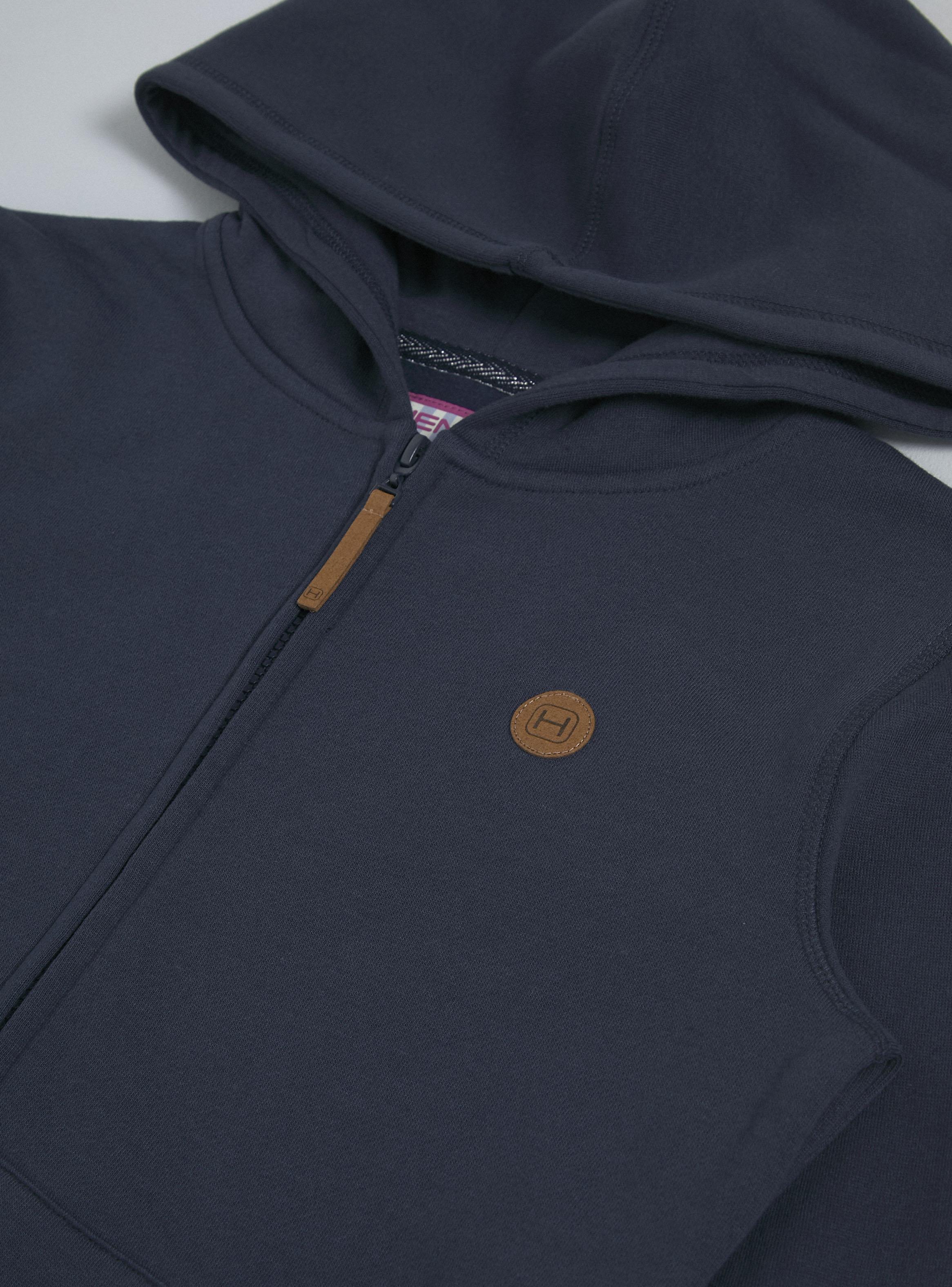 Polerón con Cierre y Gorro Azul Marino Niña Tallas 12-14-16-3