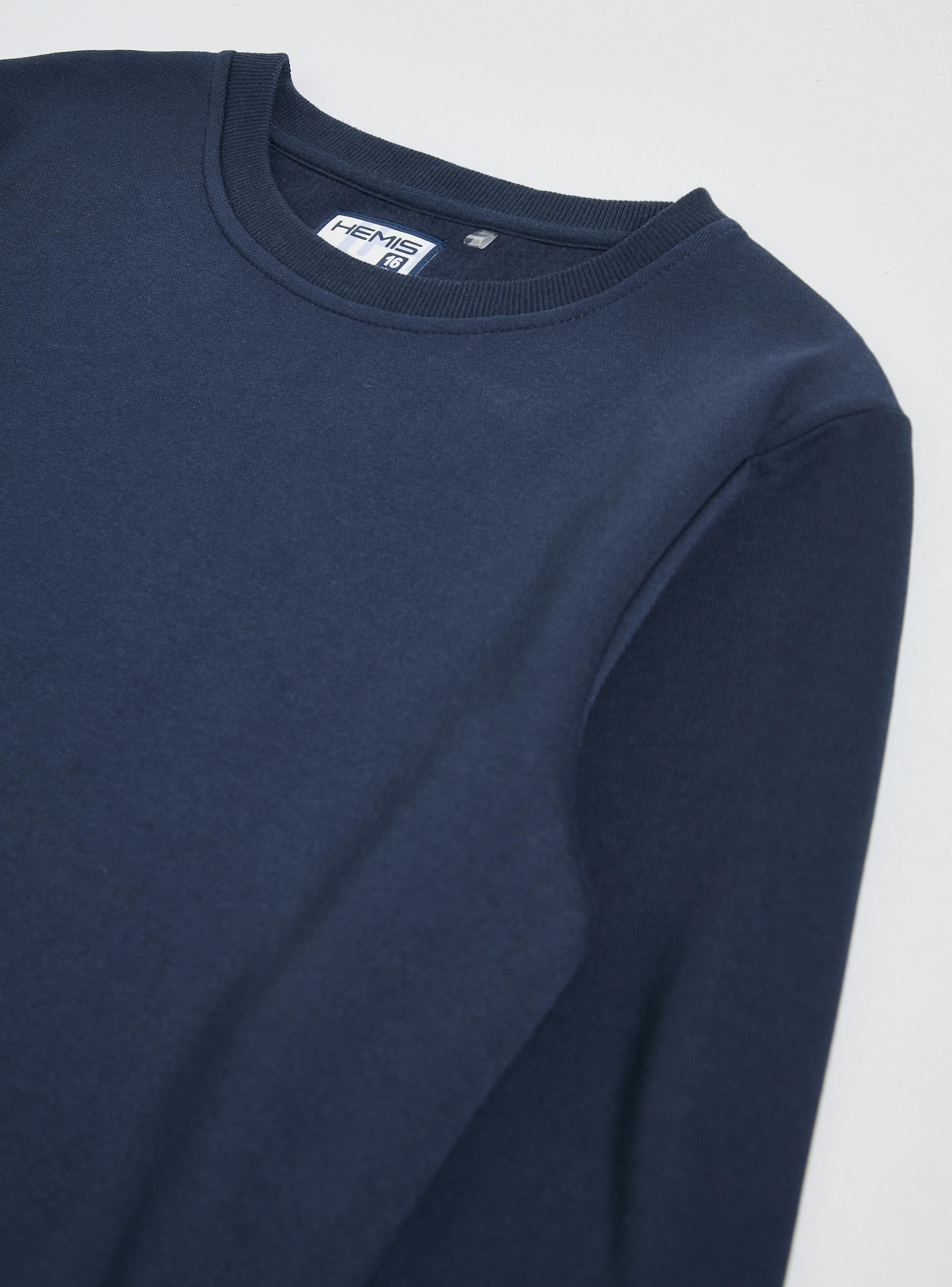 Polerón Cuello redondo Azul Marino Niño Tallas S-M-L-XL-3