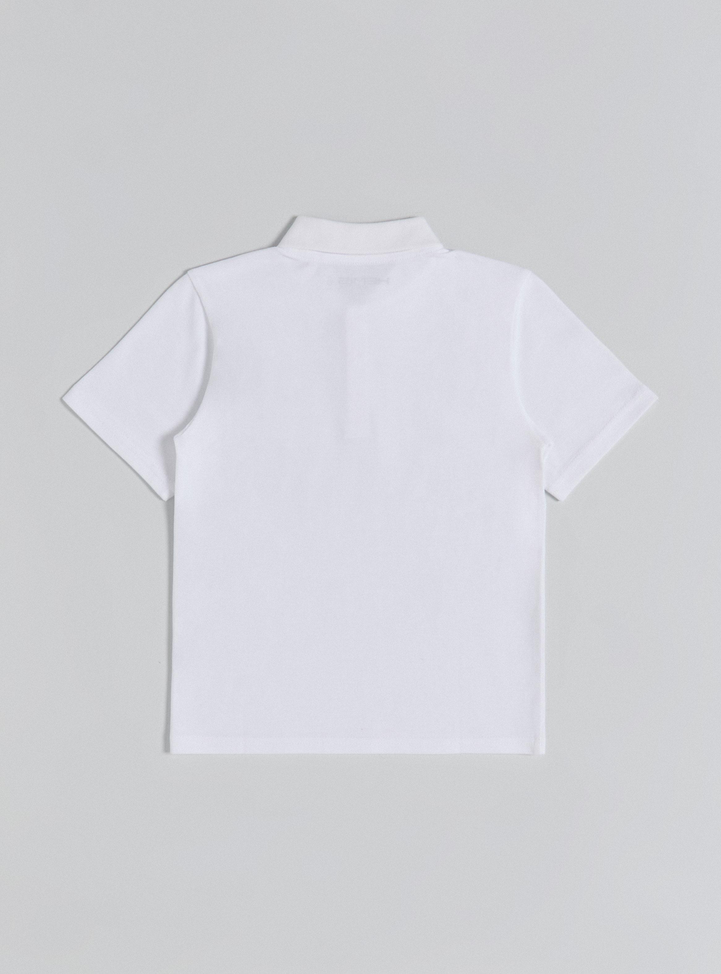 Polera Piqué Manga Corta Entallada Blanca-2