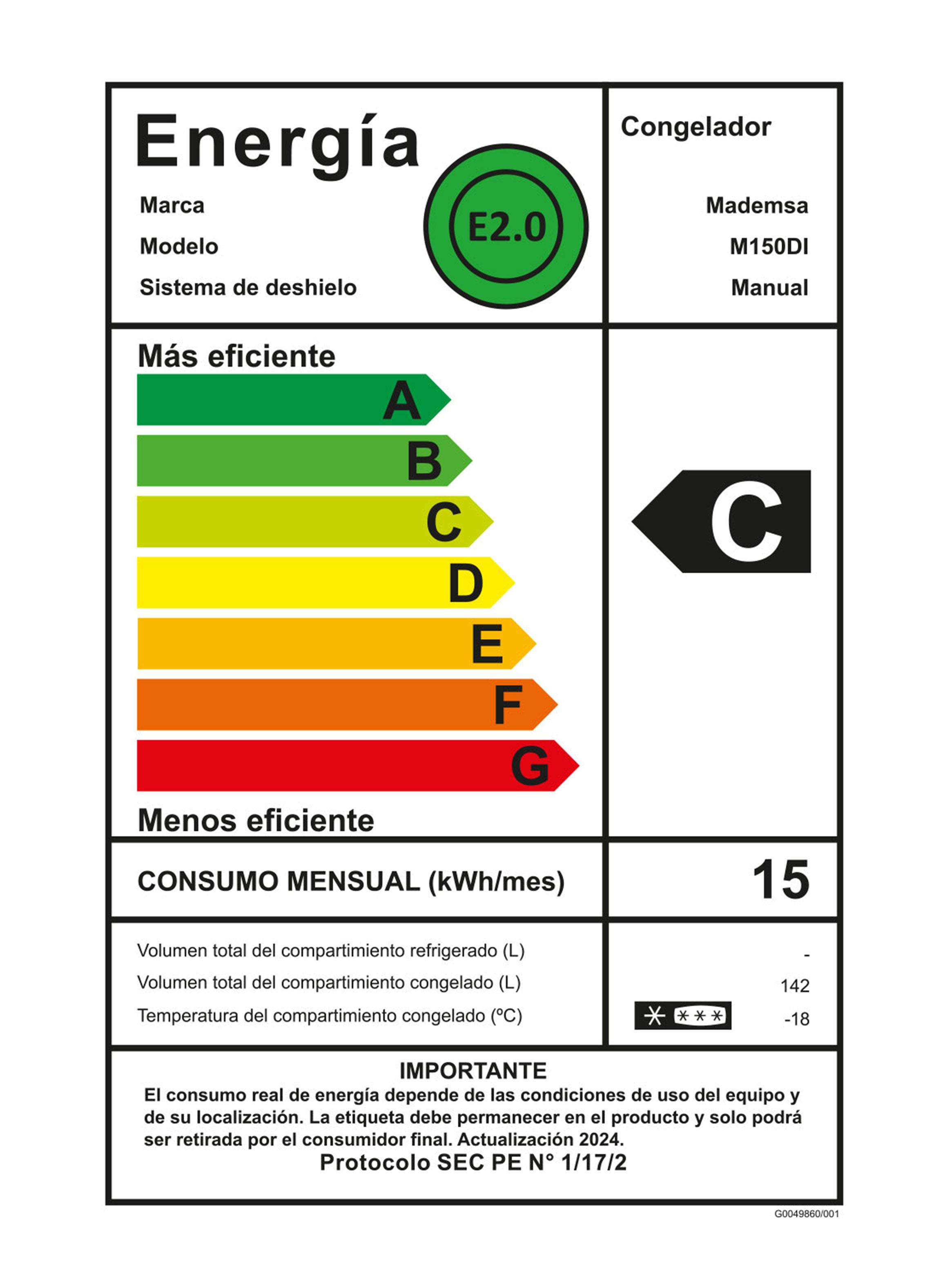 Congelador Horizontal Frío Directo 142 Litros M150DI-5