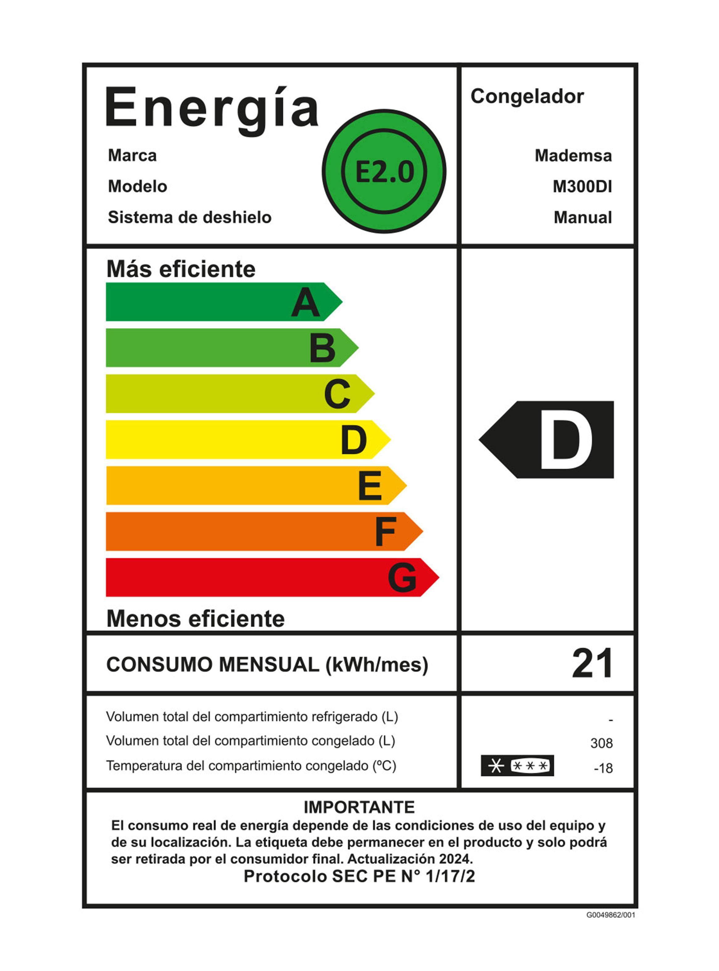 Congelador Horizontal Frío Directo 308 Litros M300DI-5