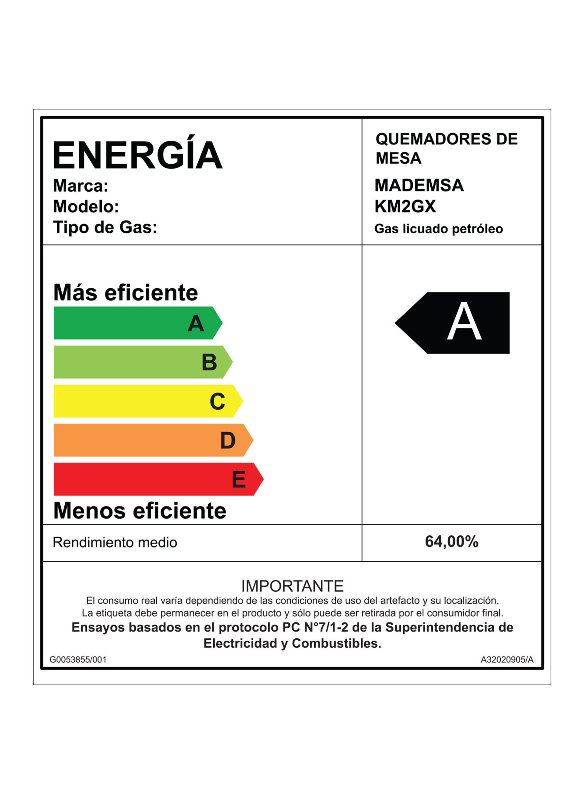 Encimera a Gas 2 Quemadores KM2GX-4