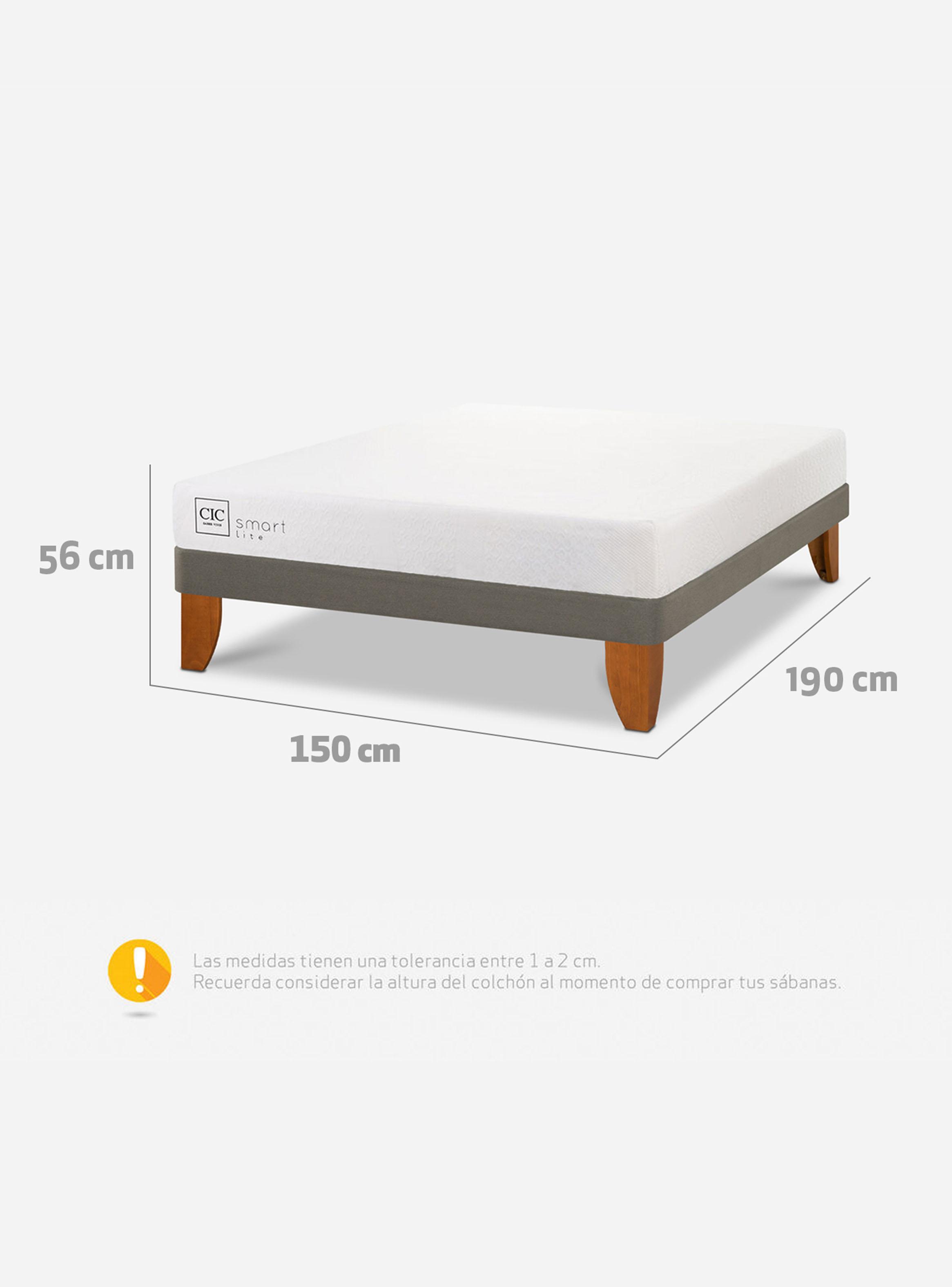 Cama Auropea Smart Lite Base Dividida 2 Plazas-1
