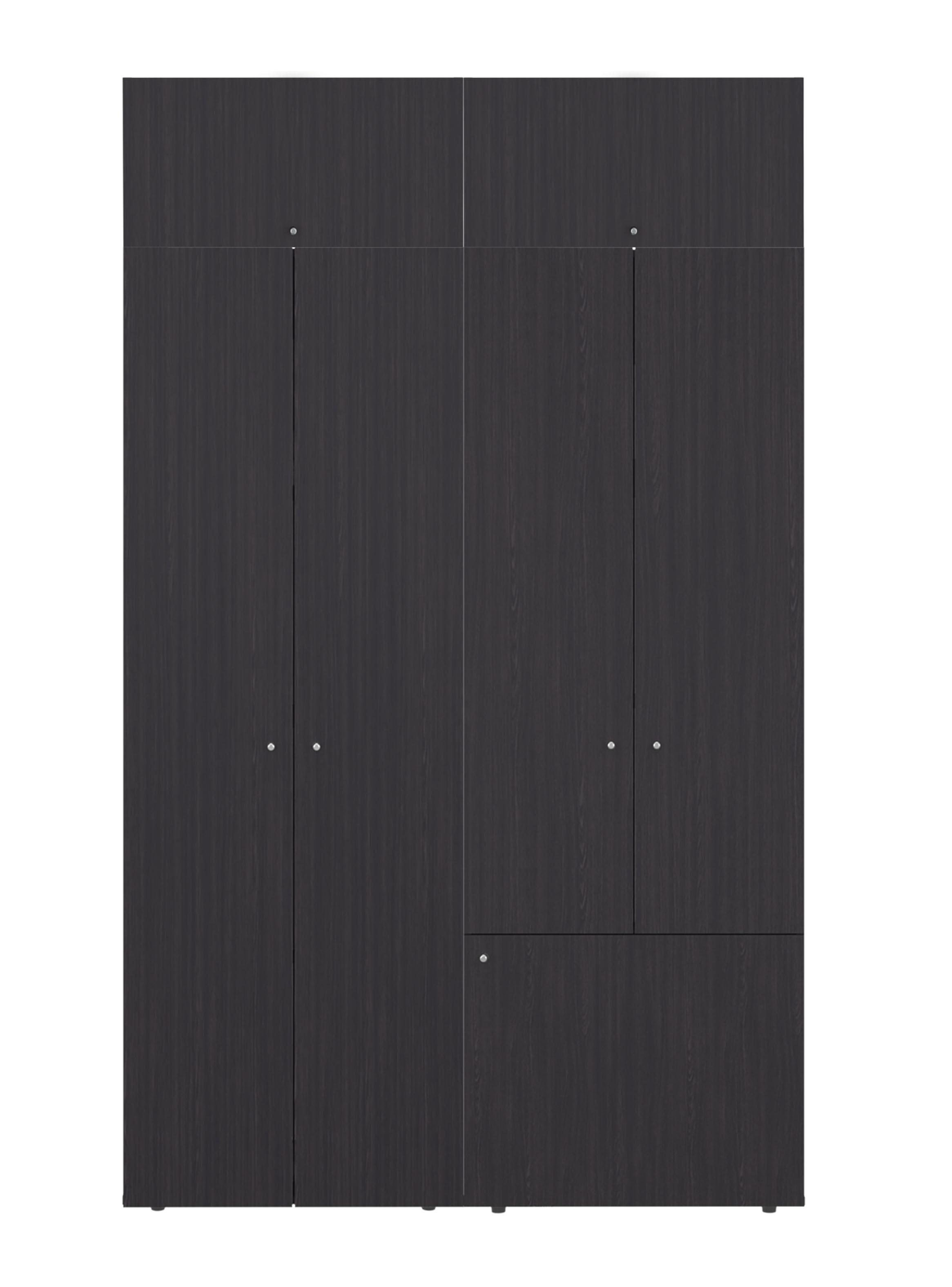 Combo Clóset 7 Puertas con Colgador + Módulo Superior 200x120x40.2 cm Wengue-0