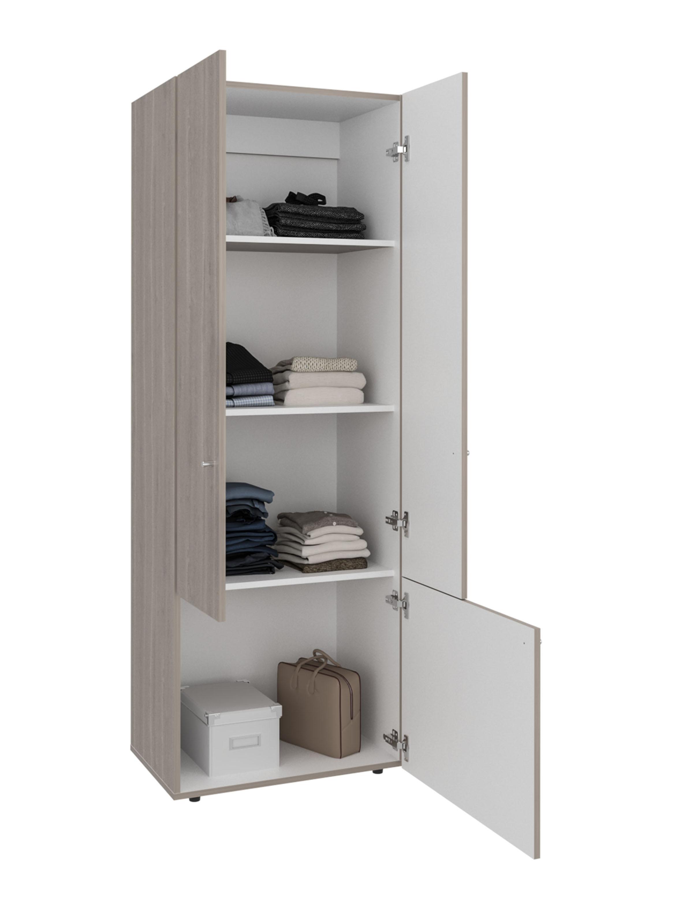 Combo Clóset 7 Puertas con Colgador + Módulo Superior 200x120x40.2 cm Bardolino-3