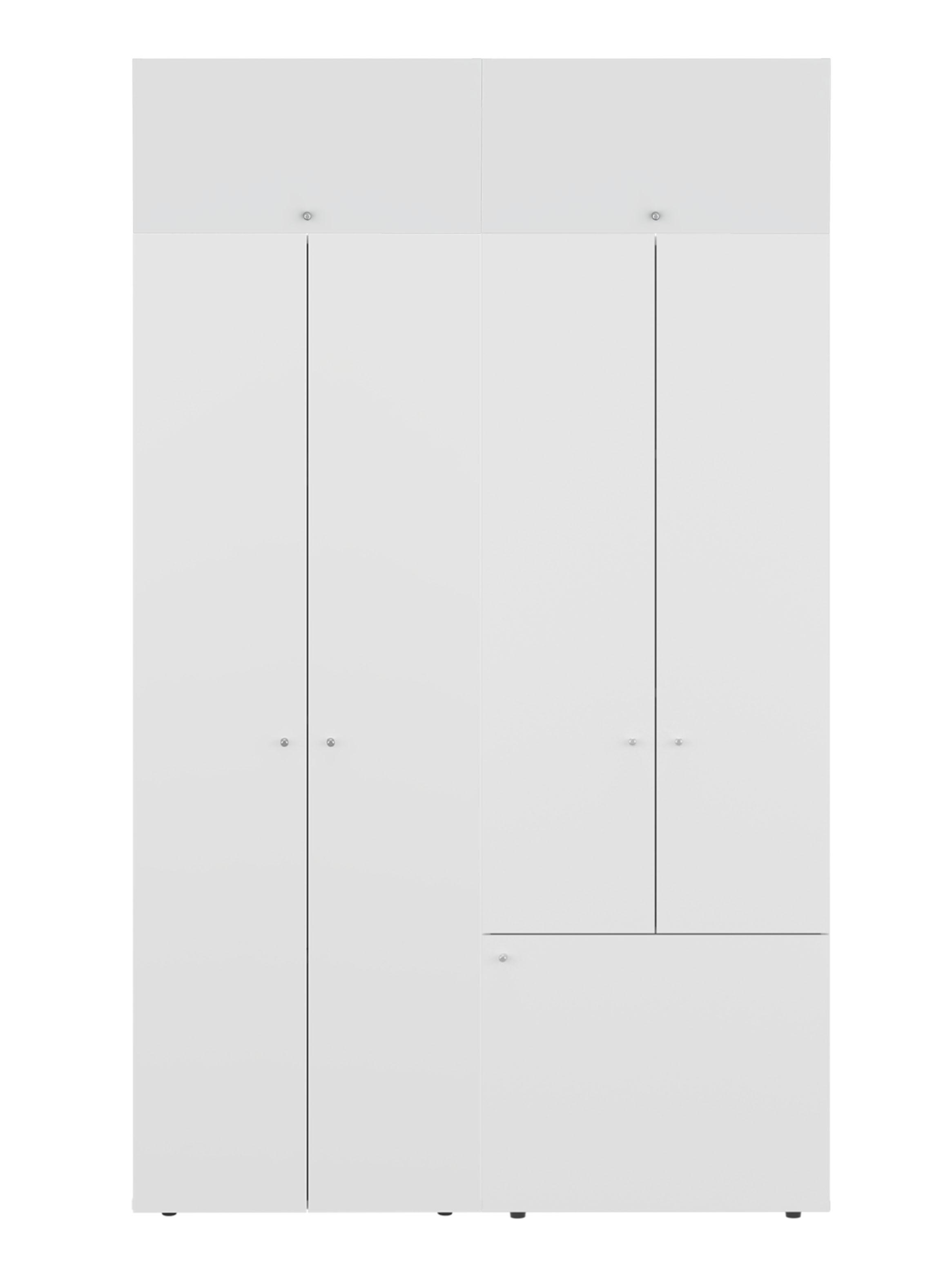 Combo Clóset 7 Puertas + Módulo Superior 200x120x40.2 cm Blanco-0