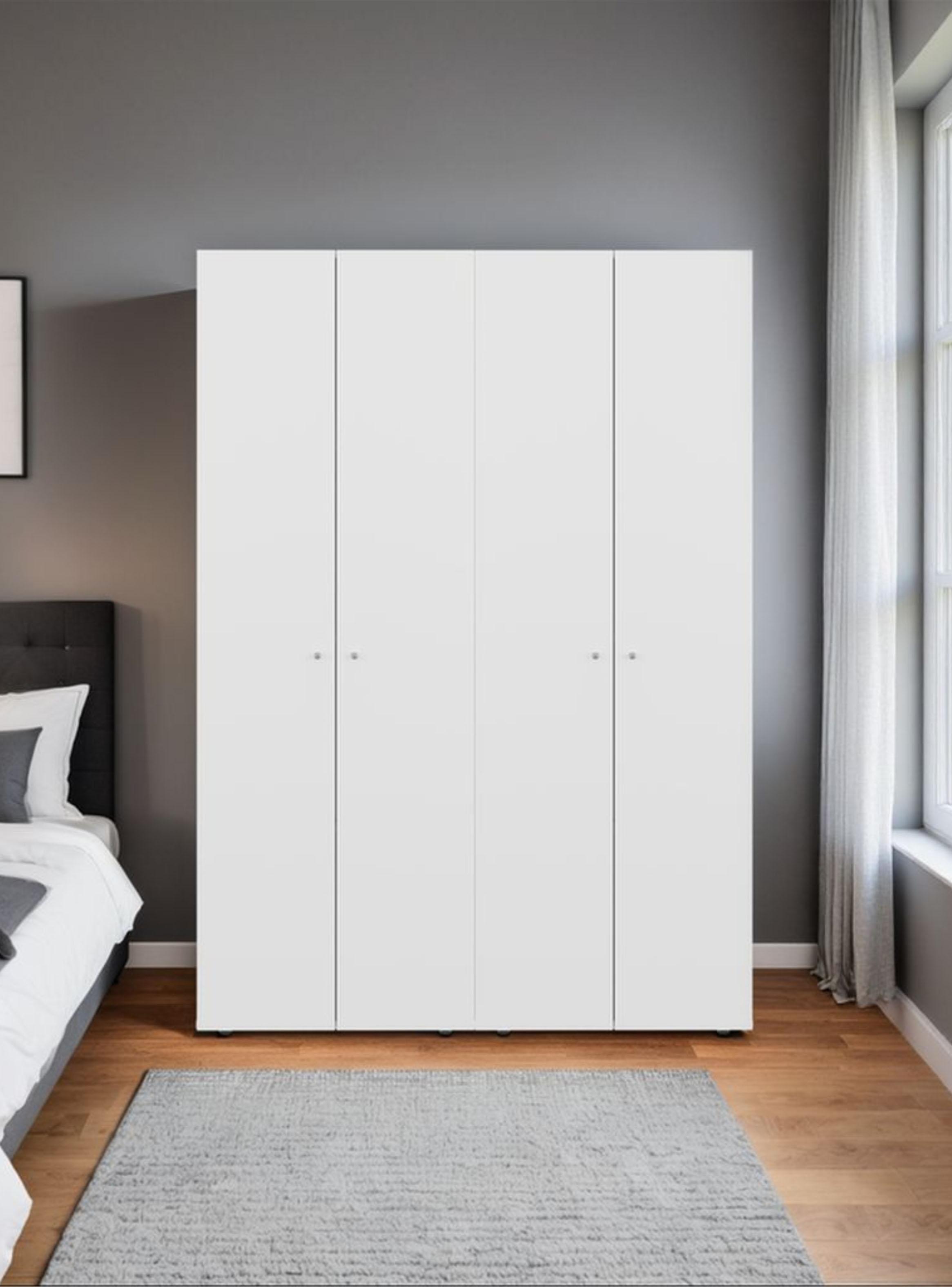Combo Clóset 4 Puertas 170x120x40.2 cm Blanco-4