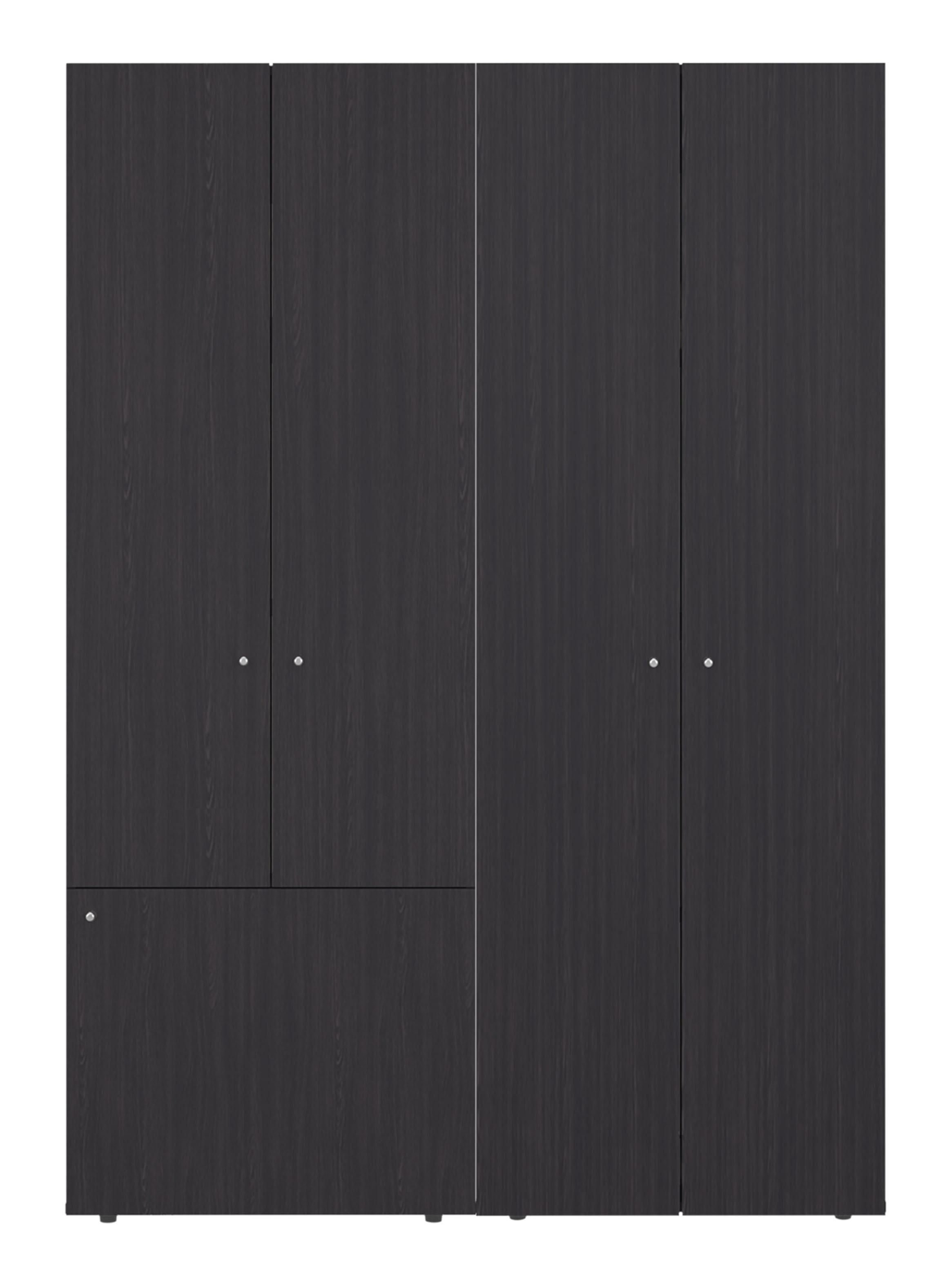Combo Clóset 5 Puertas con Colgador 170x120x40.2 cm Wengue-0