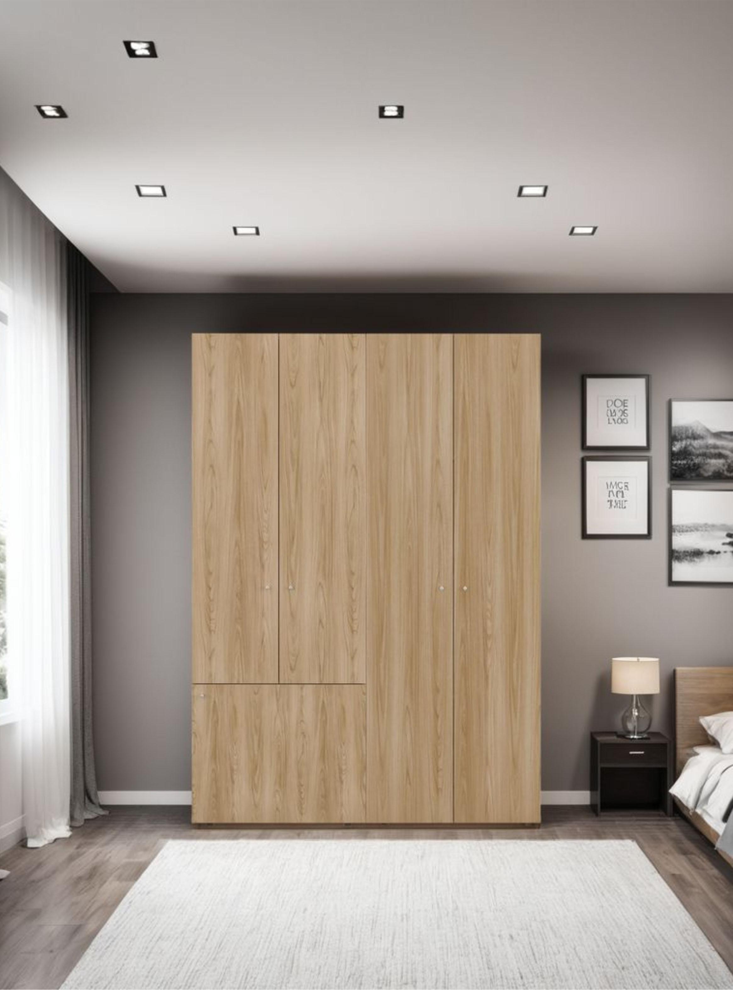 Combo Clóset 5 Puertas 170x120x40.2 cm Fresno Europeo-4