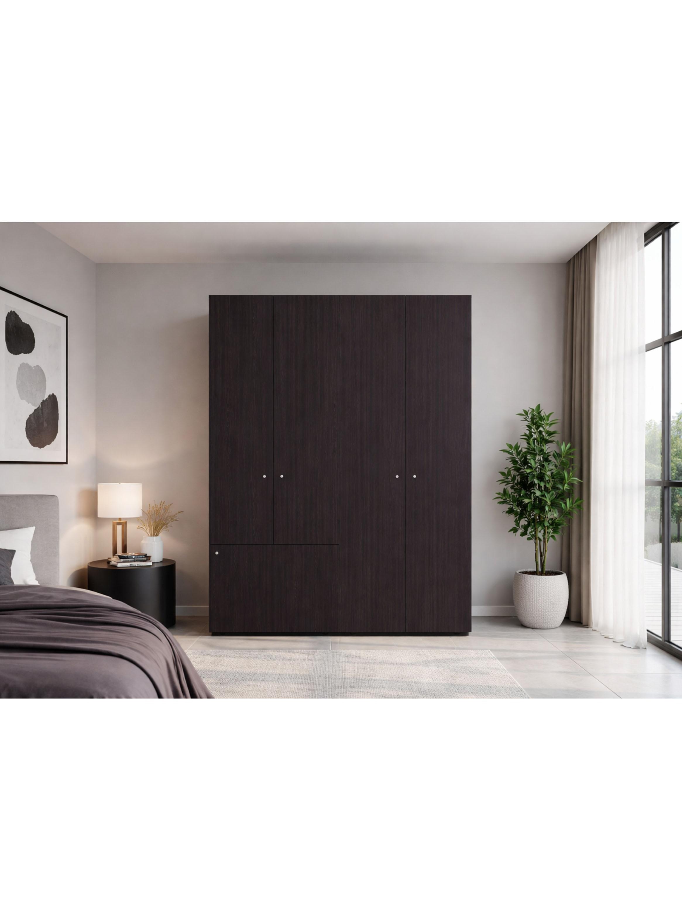 Combo Clóset 5 Puertas 170x120x40.2 cm Wengue-4