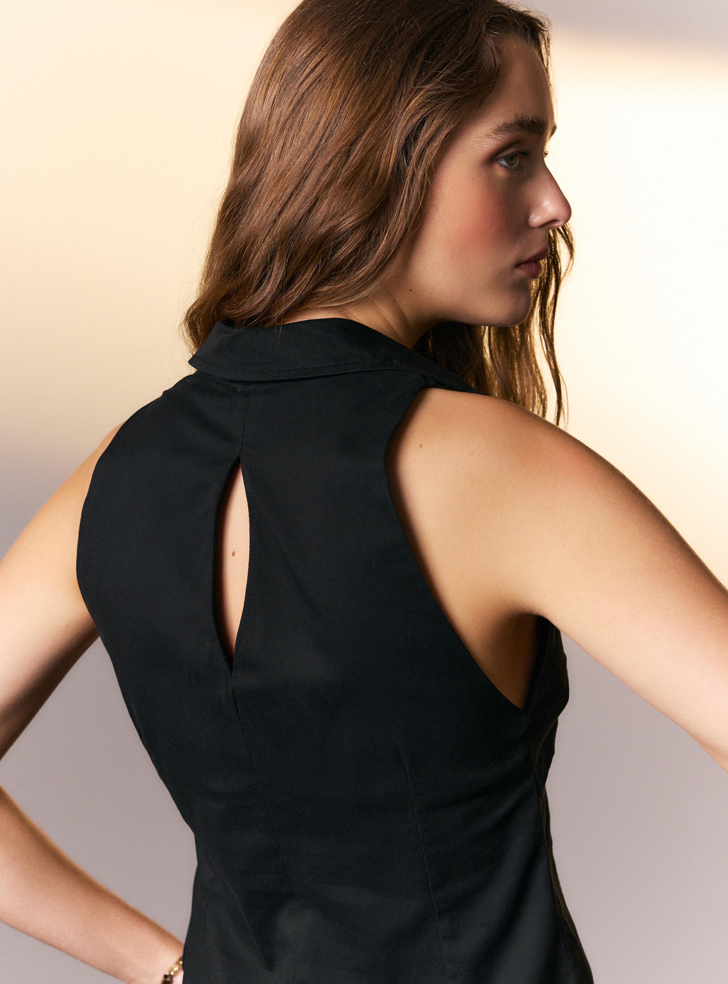 Blusa Ajustada Botones Colaboración Antonia Fluxá-3