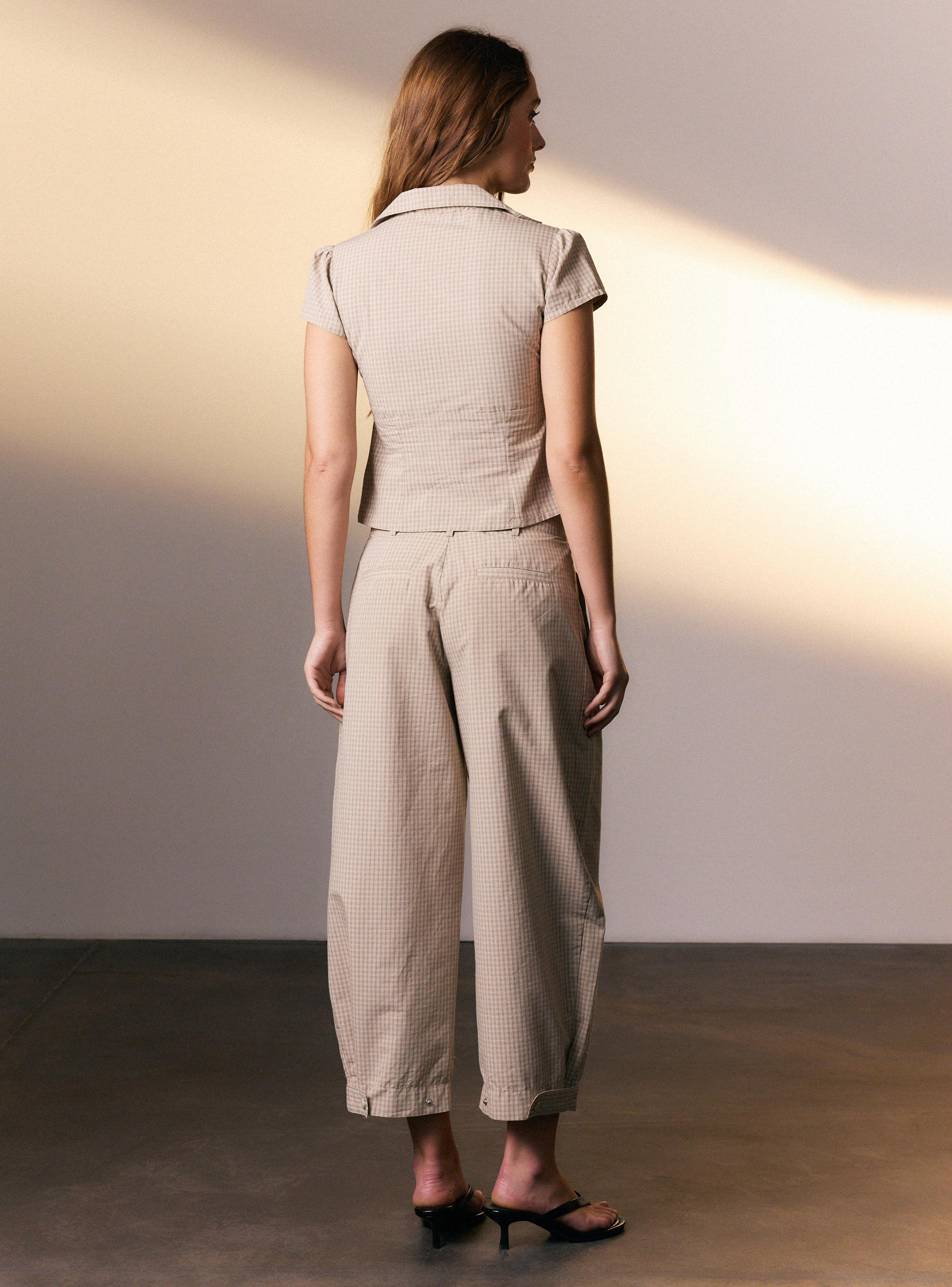 Blusa Estructurada Cuadros Colaboración Enilá-5