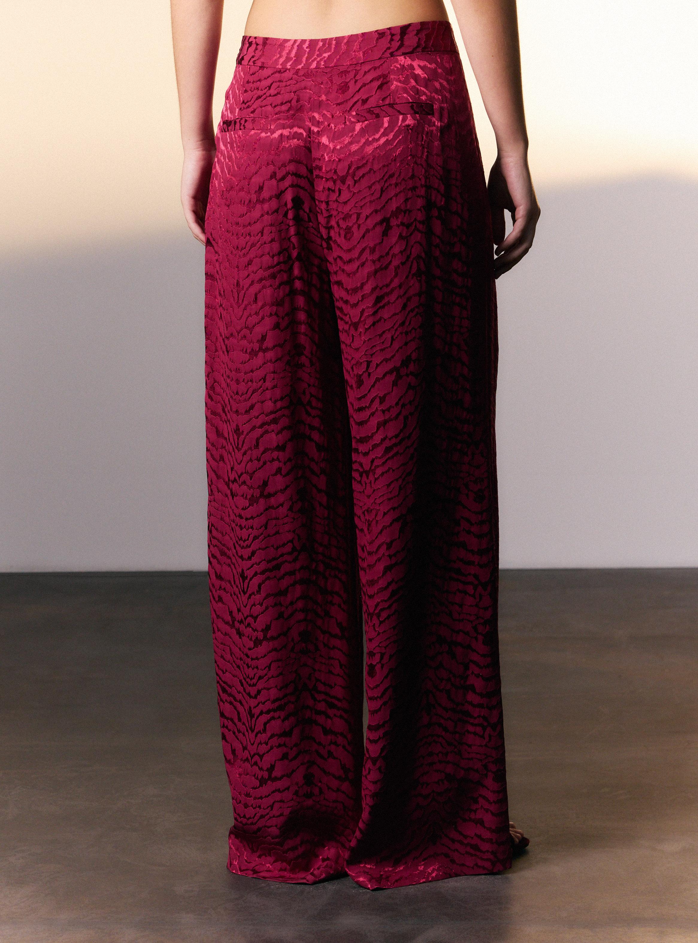 Pantalón Wide Leg Jacquard Colaboración Eliora-1
