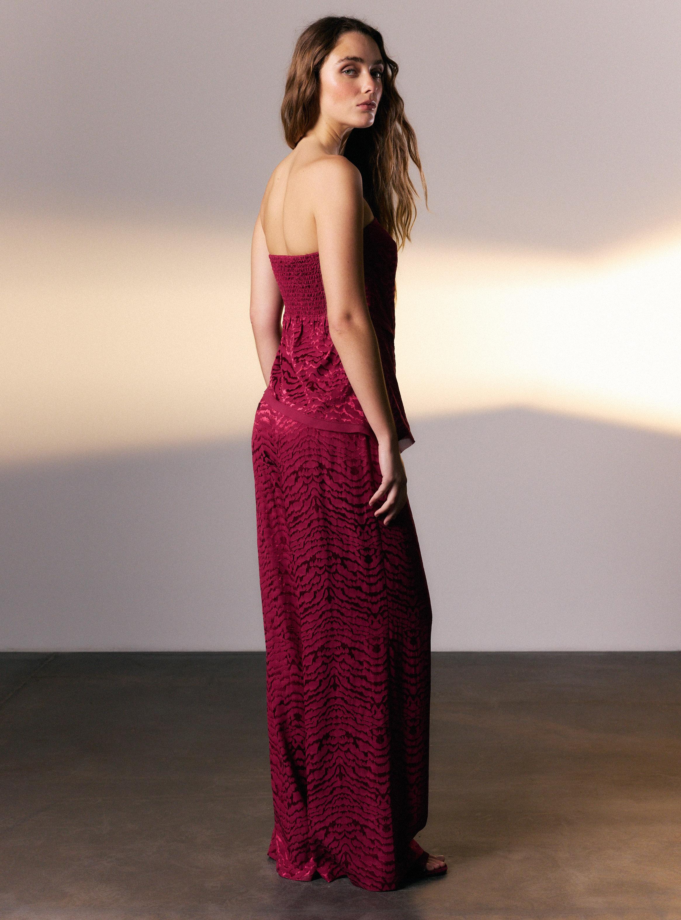 Pantalón Wide Leg Jacquard Colaboración Eliora-5
