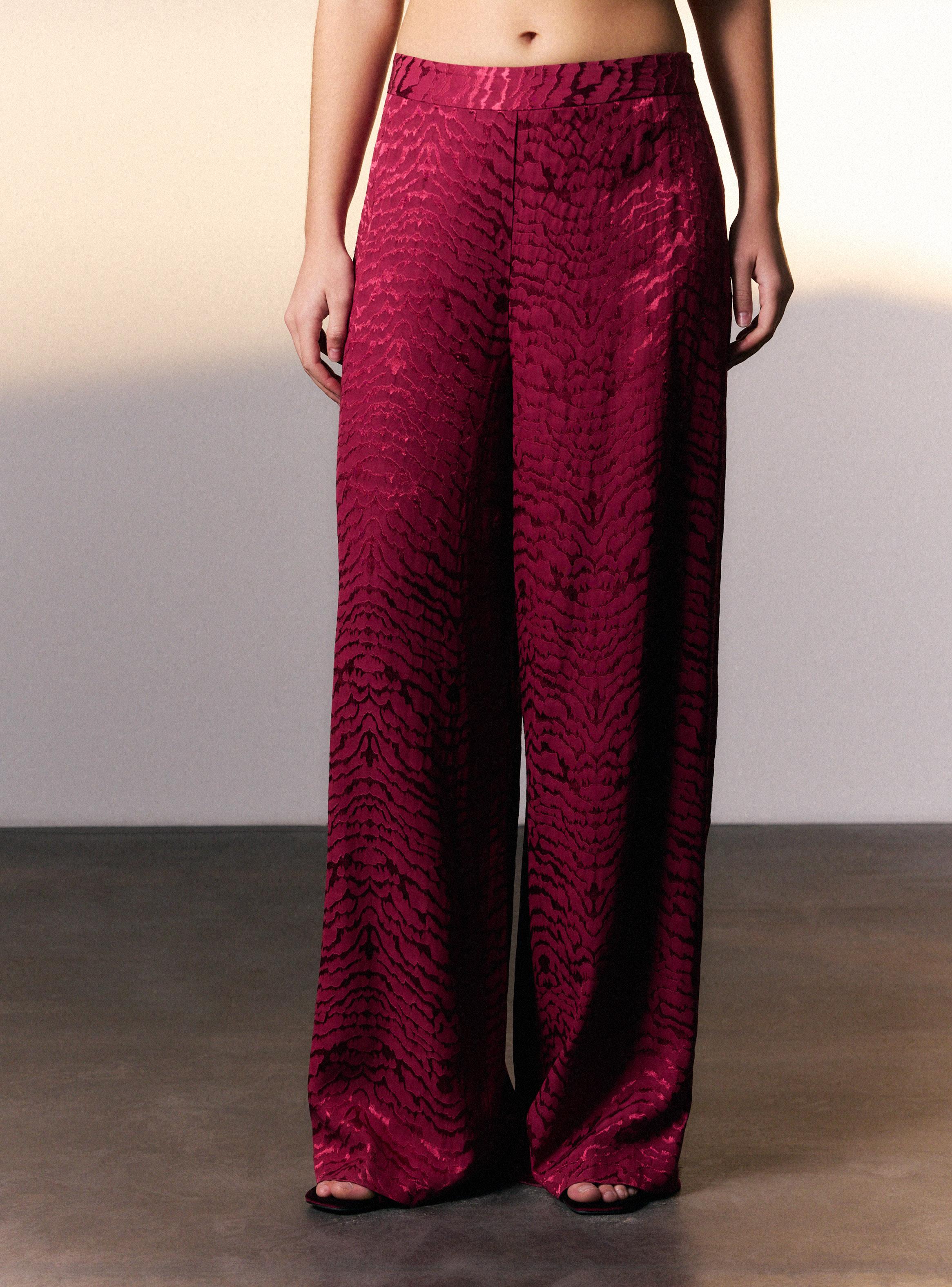 Pantalón Wide Leg Jacquard Colaboración Eliora-0