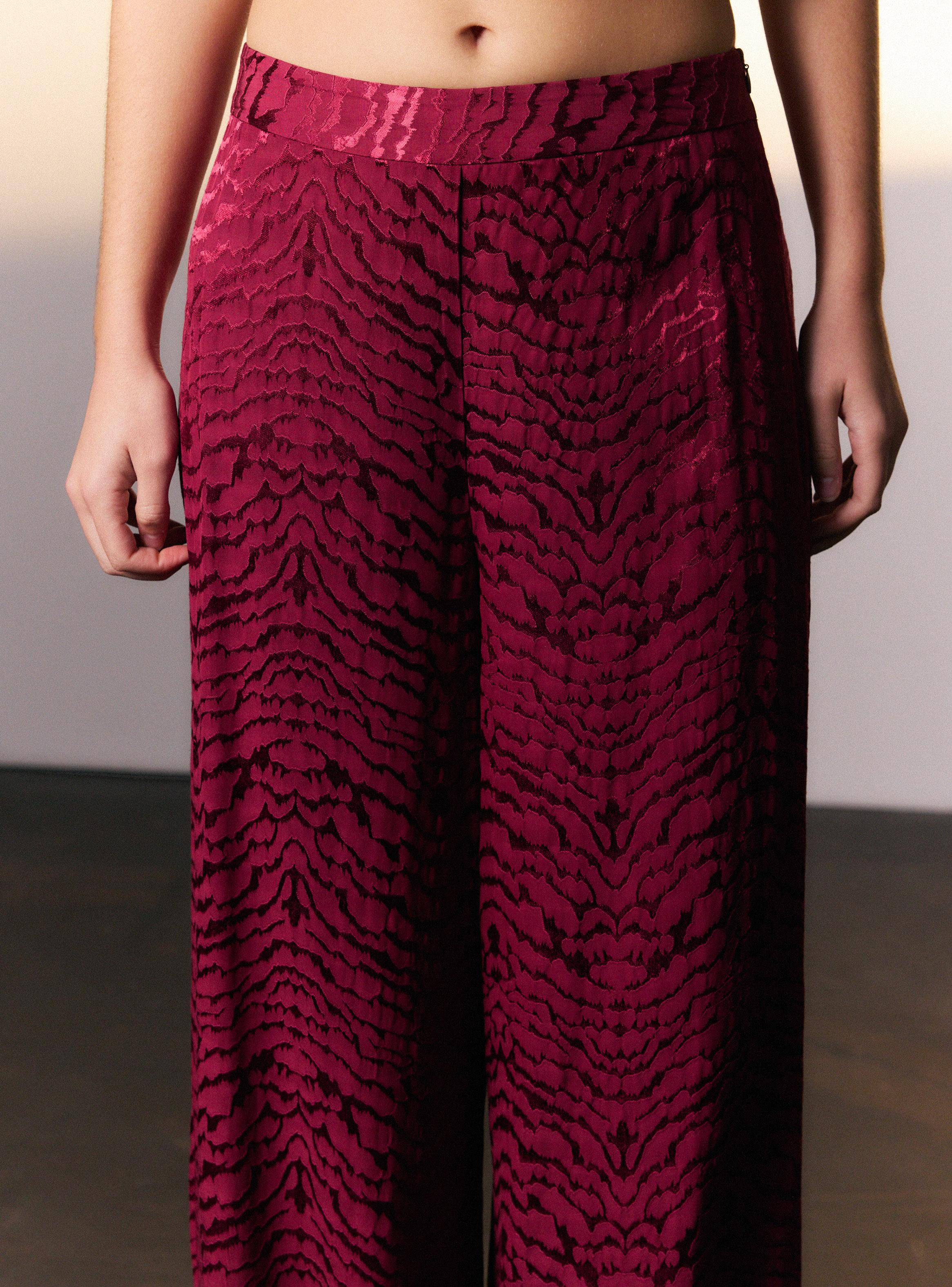 Pantalón Wide Leg Jacquard Colaboración Eliora-2