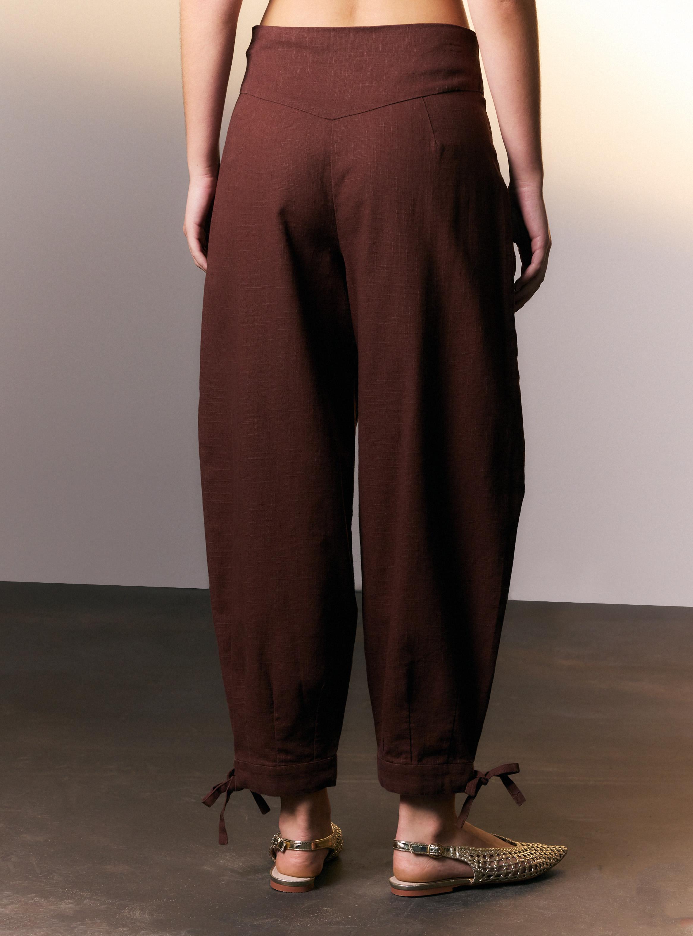 Pantalón Balloon con Lazo Look Lino Colaboración Viella-1