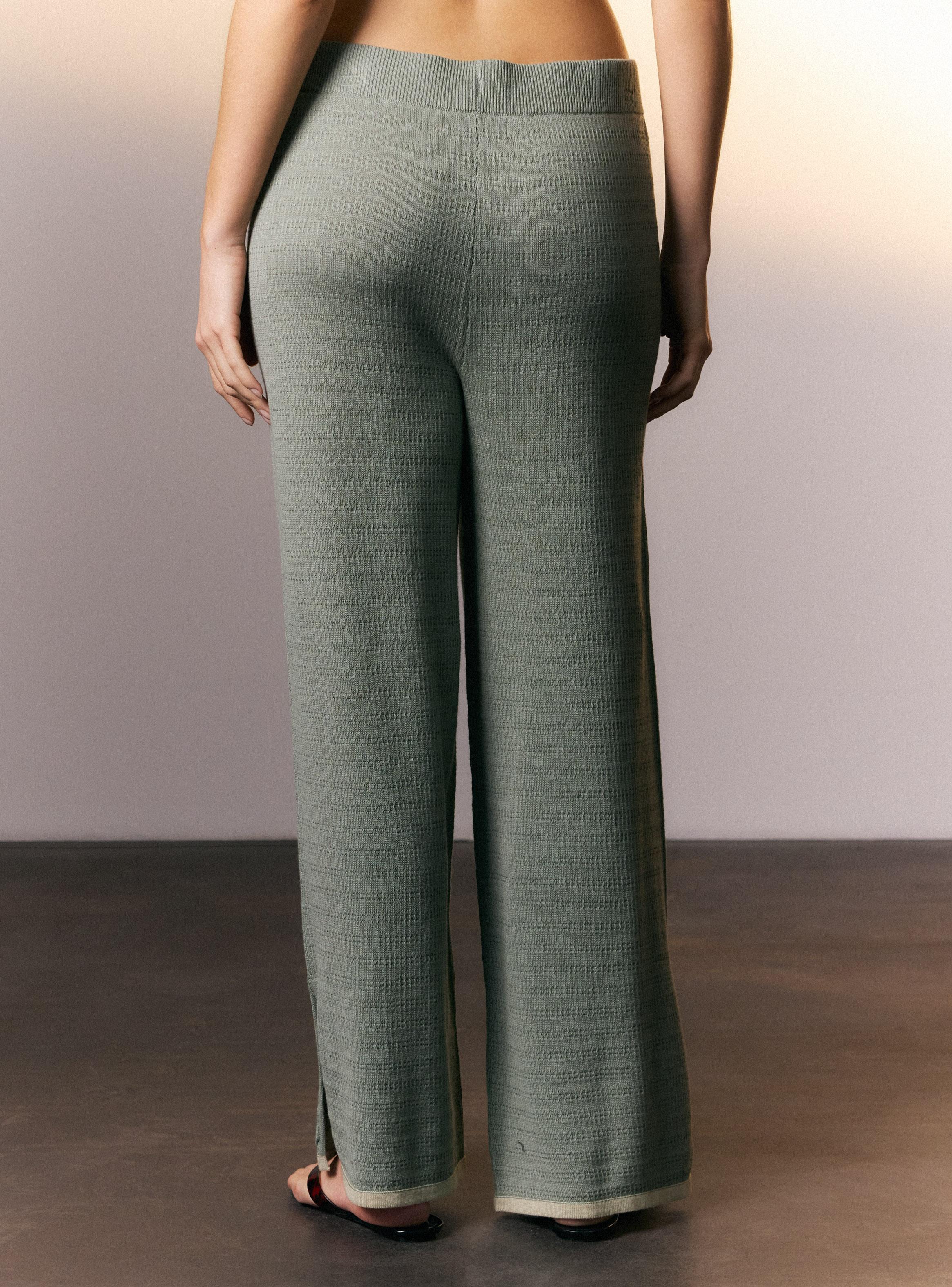 Pantalón Tejido Contraste Color Colaboración Nit Label-1
