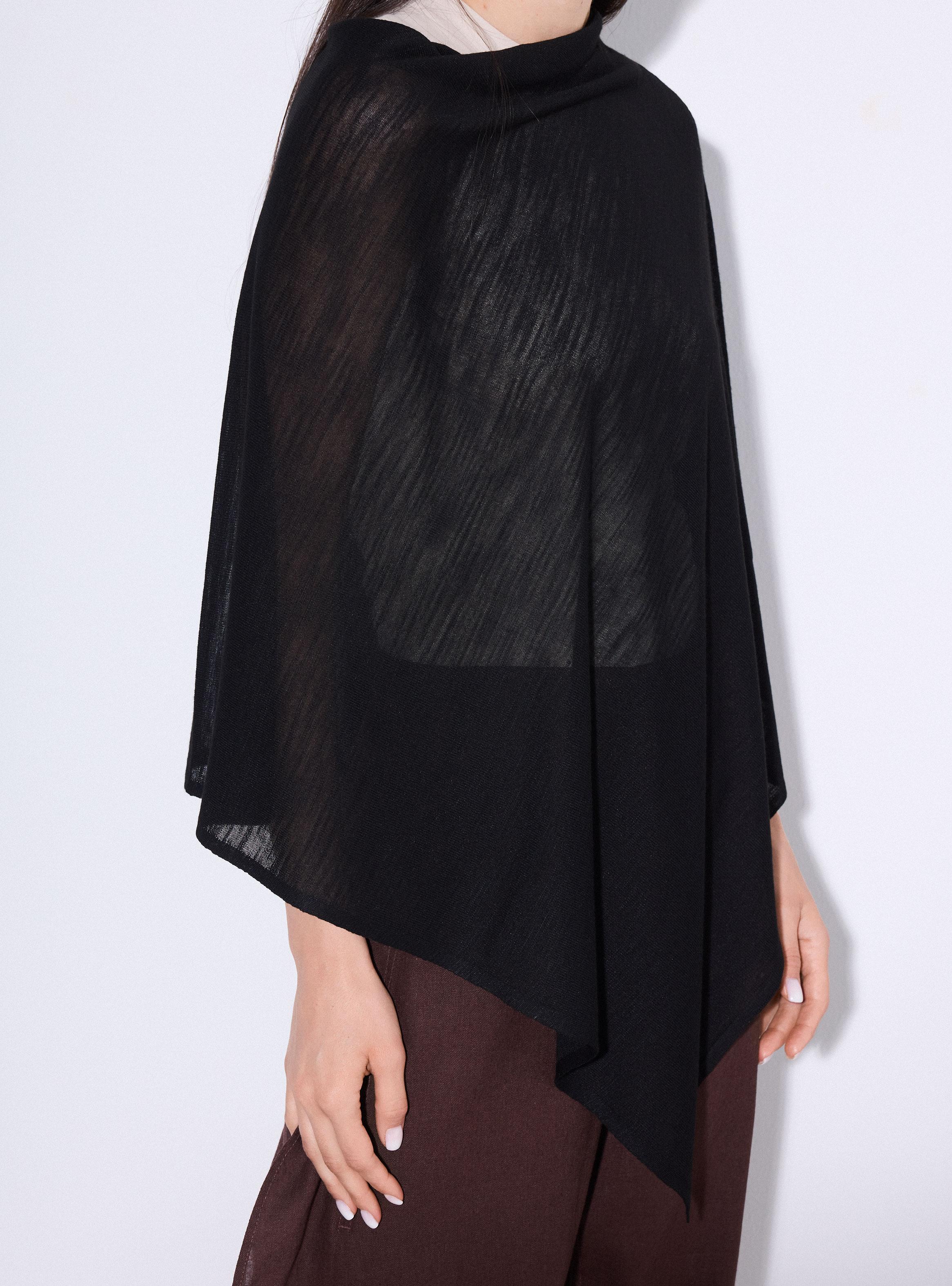 Sweater Tipo Capa Escote Drapeado-2