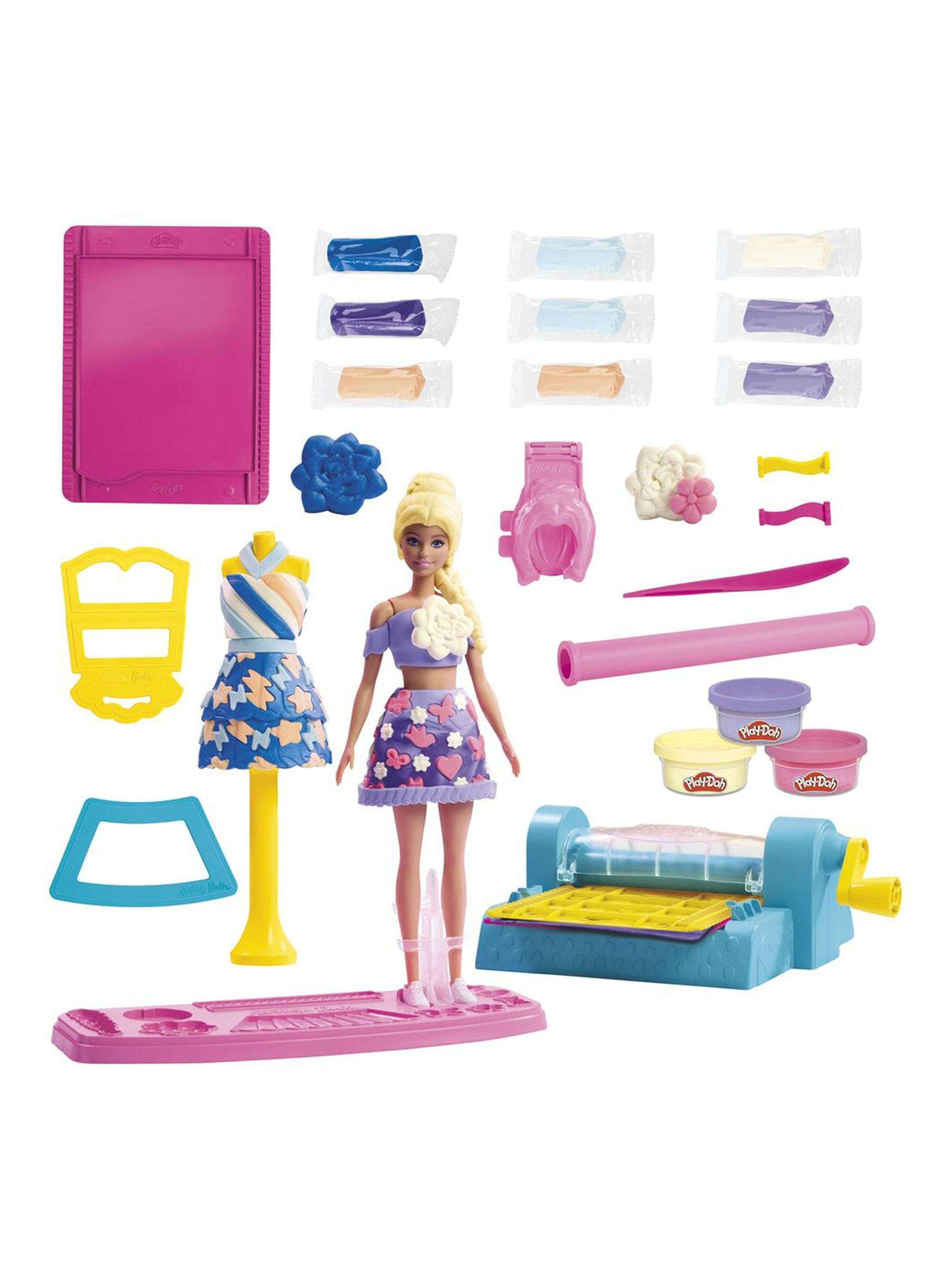 Set de Plasticinas y Masas Moldeables Taller Diseño Barbie-4