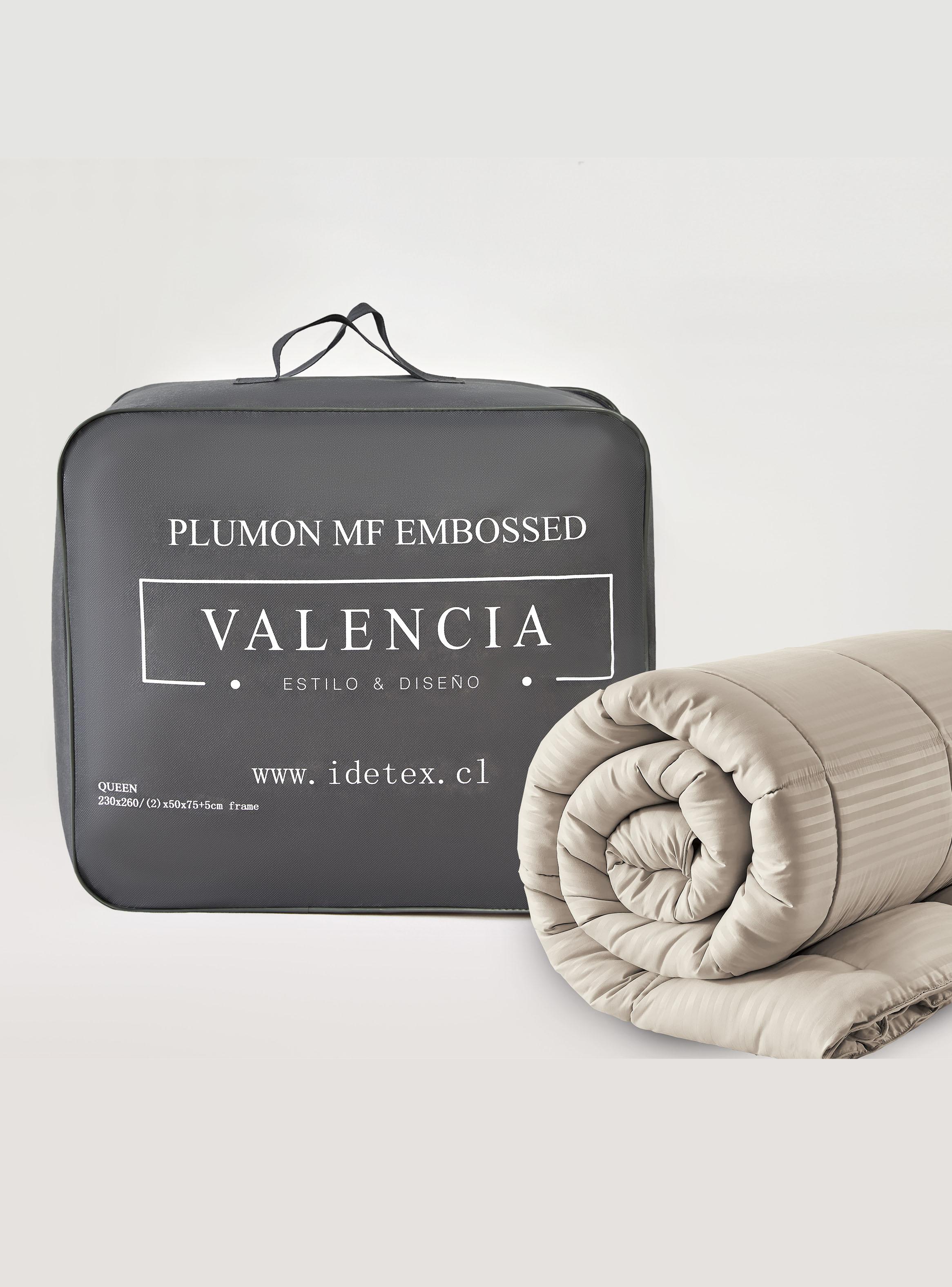 Plumón Microfibra Embossed Beige Queen-3