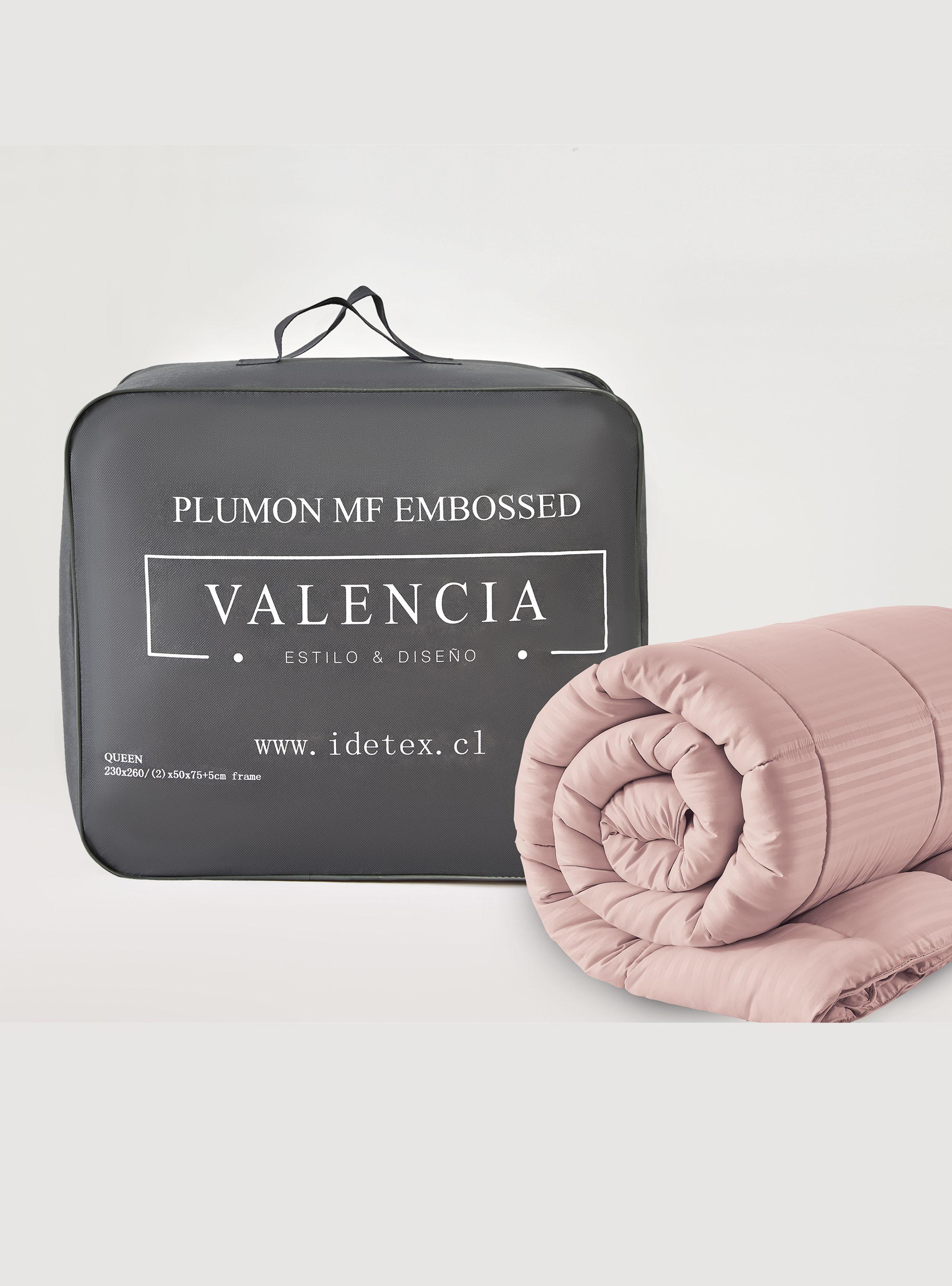 Plumón Microfibra Embossed Rosado Queen-3