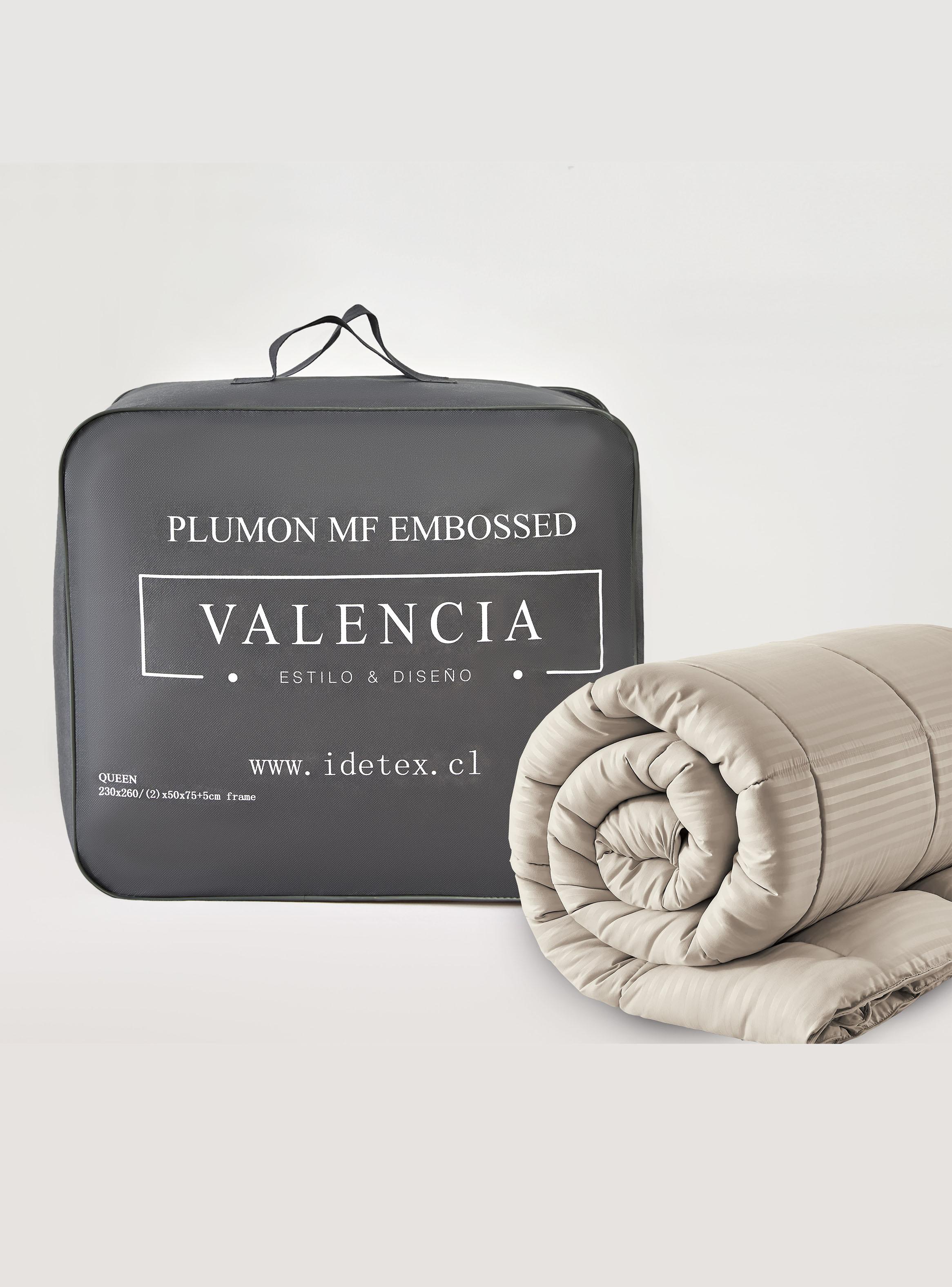 Plumón Microfibra Embossed Beige King-3