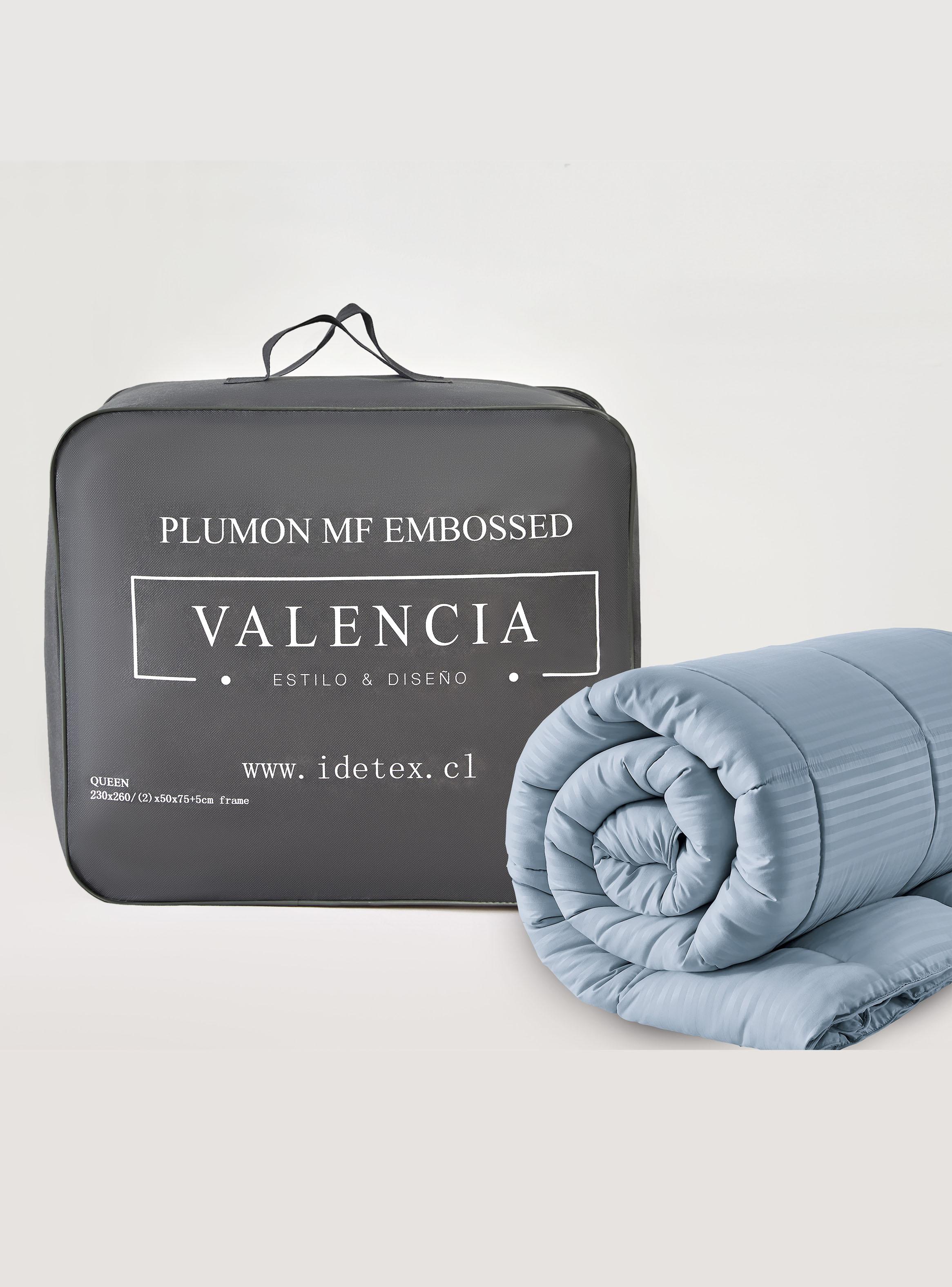 Plumón Microfibra Embossed Celeste King-3
