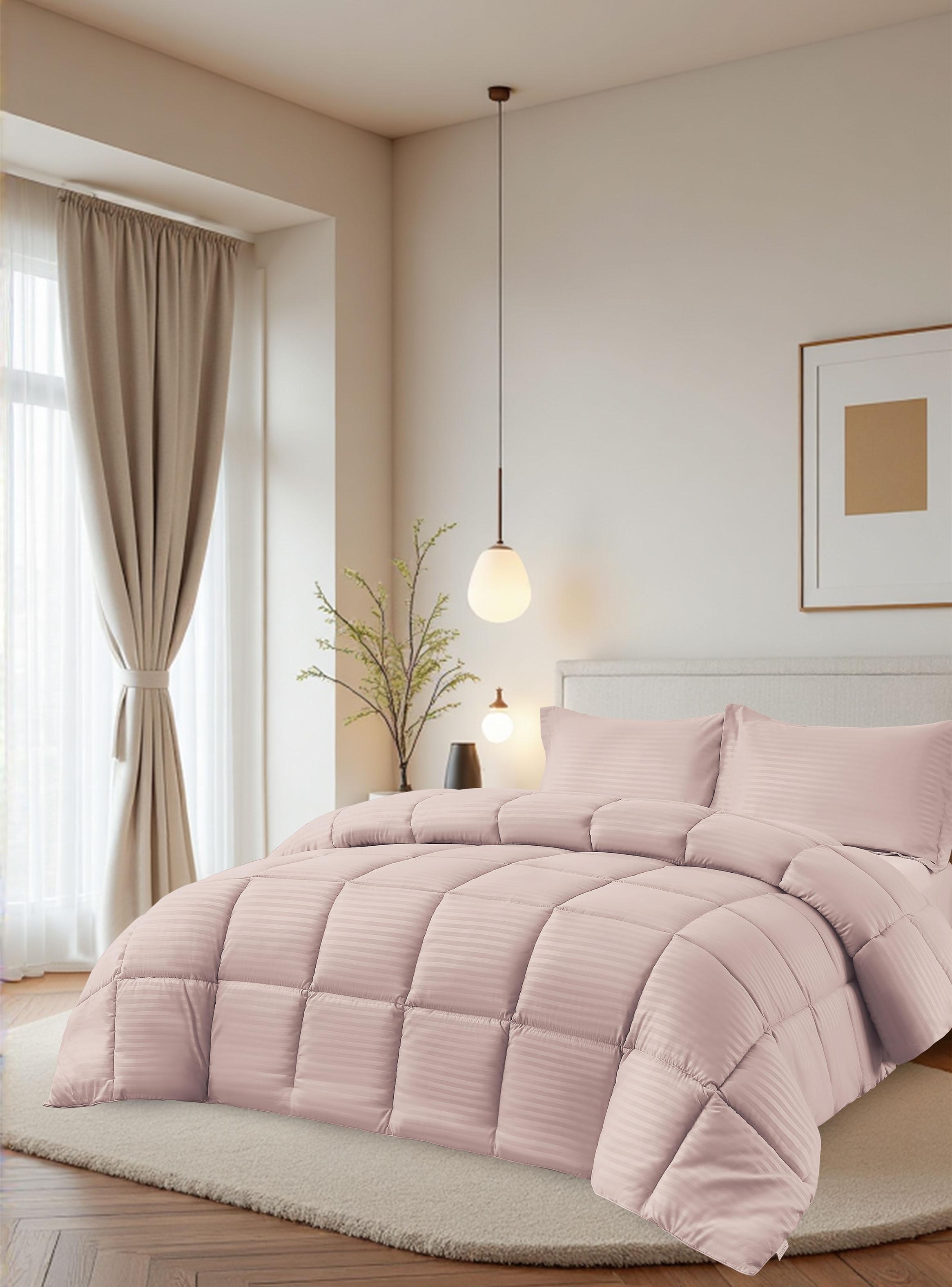 Plumón Microfibra Embossed Rosado King-2