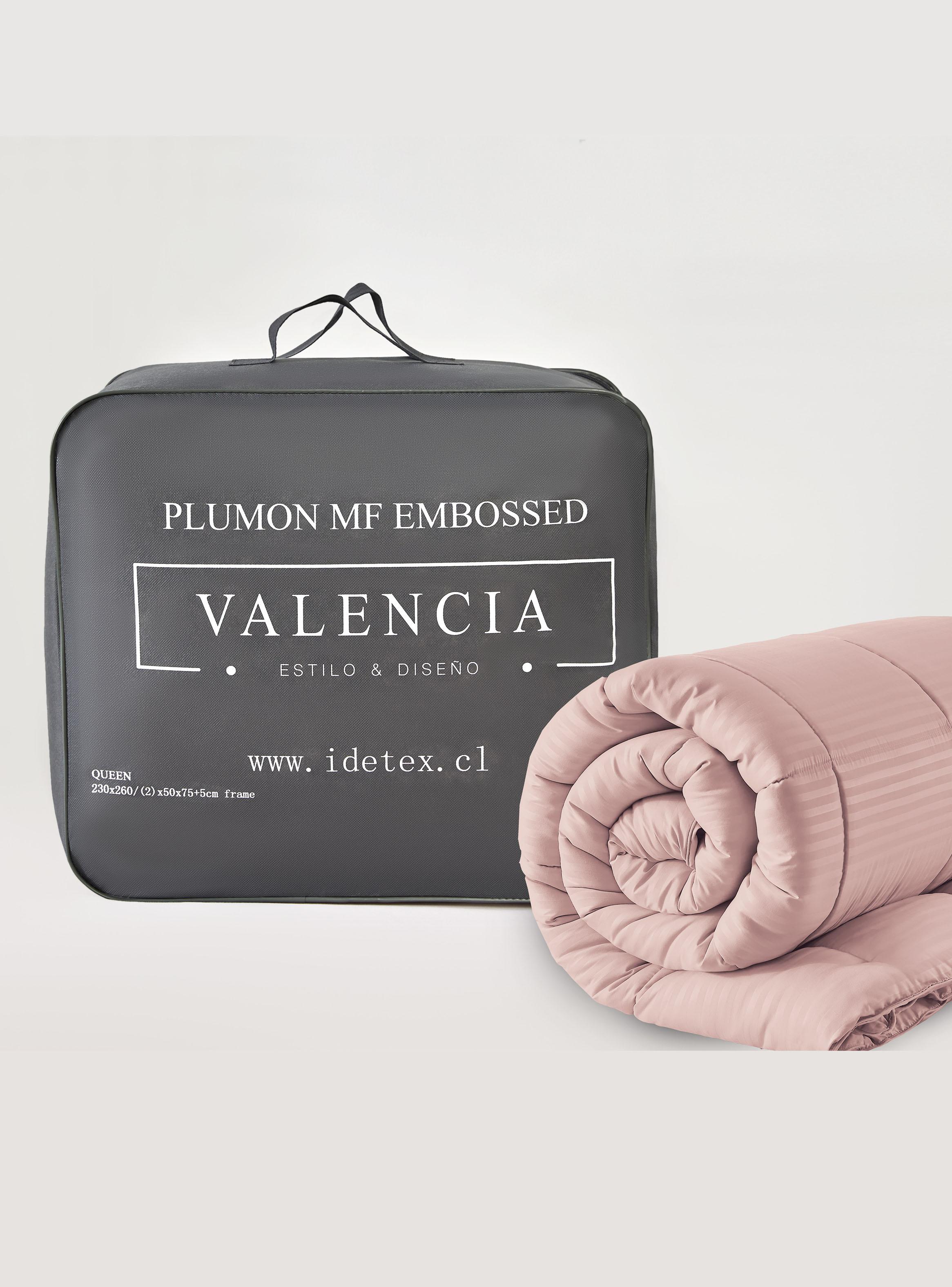 Plumón Microfibra Embossed Rosado King-3