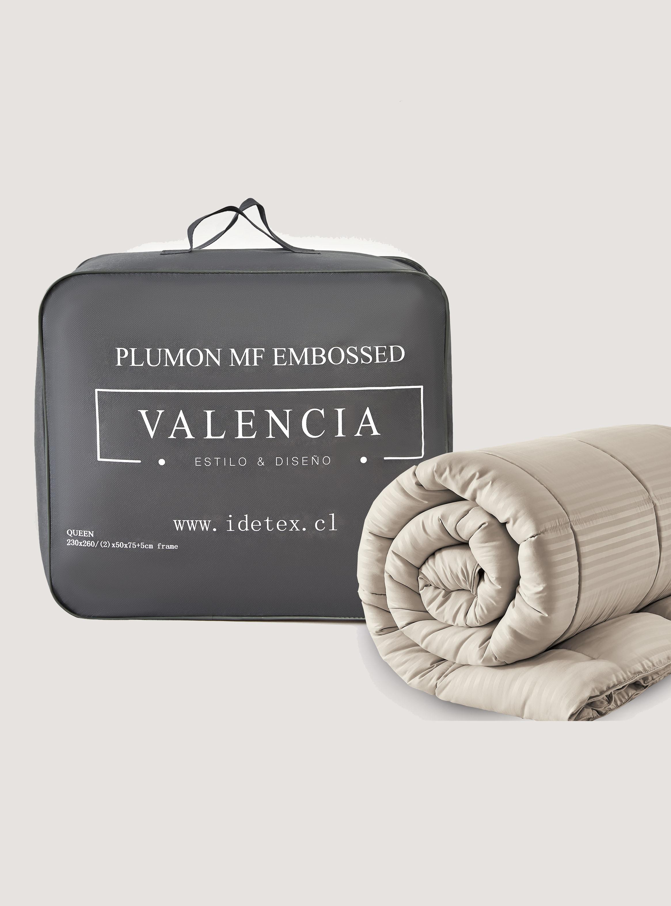Plumón Microfibra Embossed Beige Súper King-3