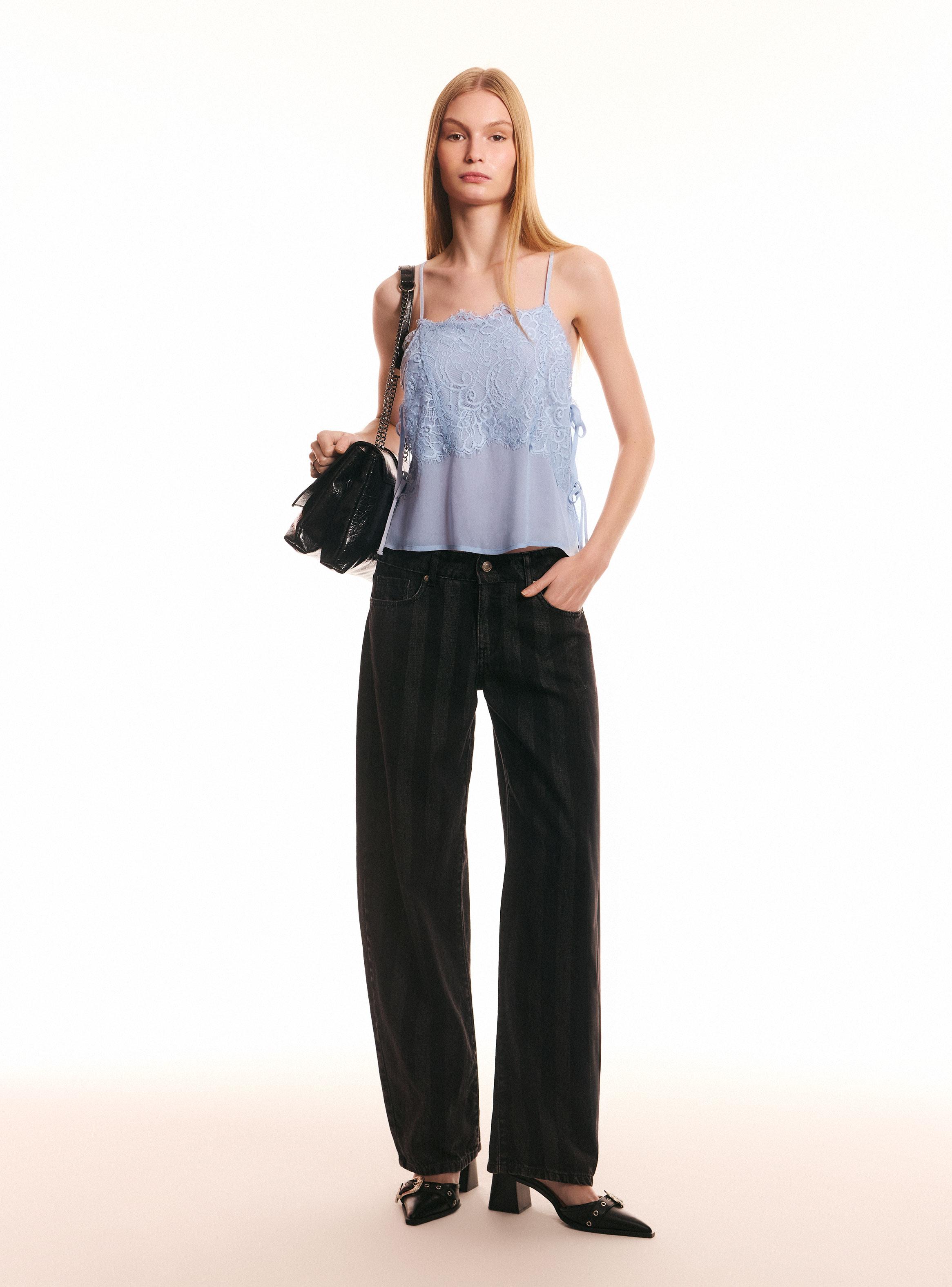 Blusa Blusa Encaje Nudos-4