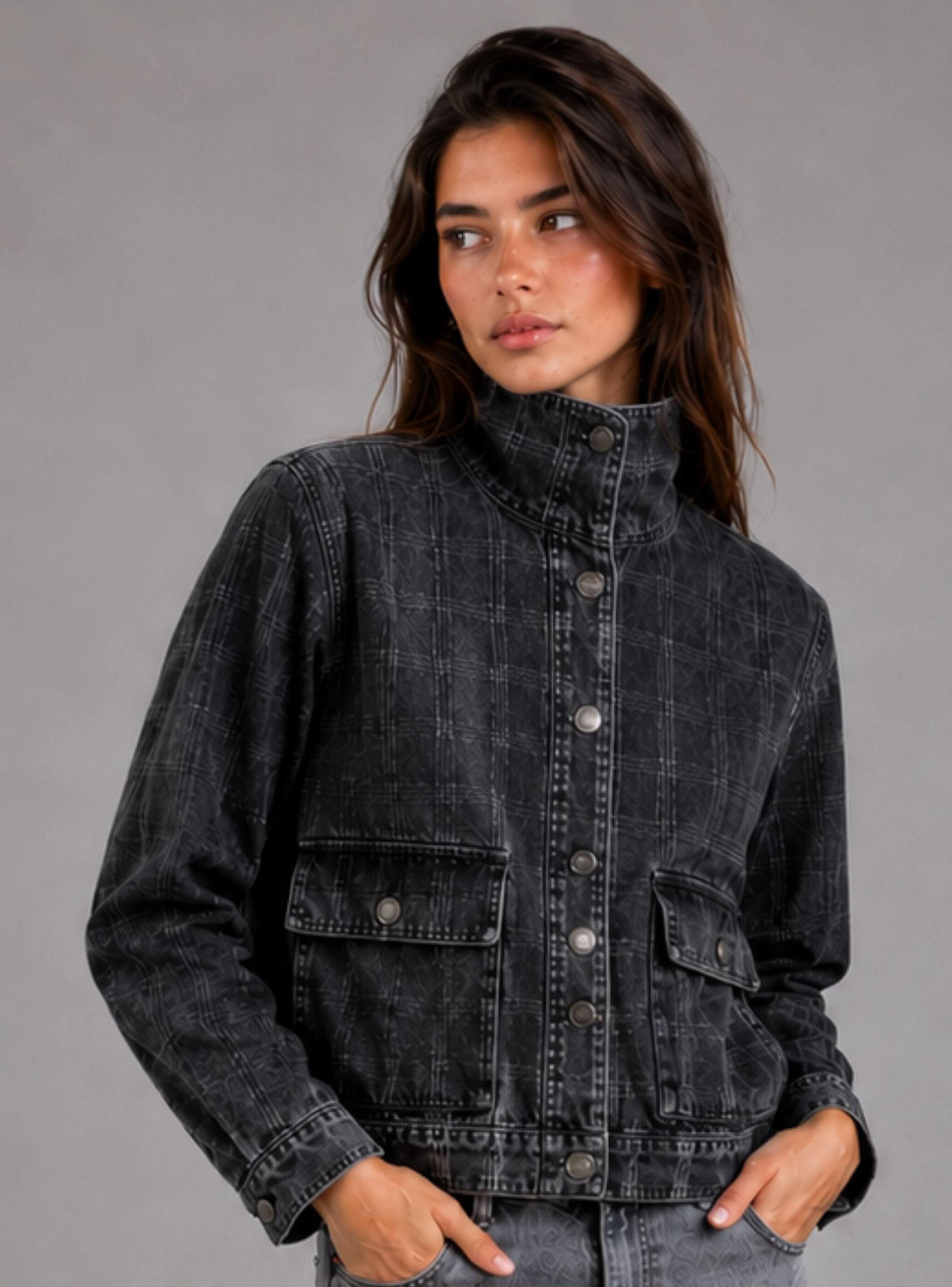 Chaqueta Tessa Checks Marengo-2
