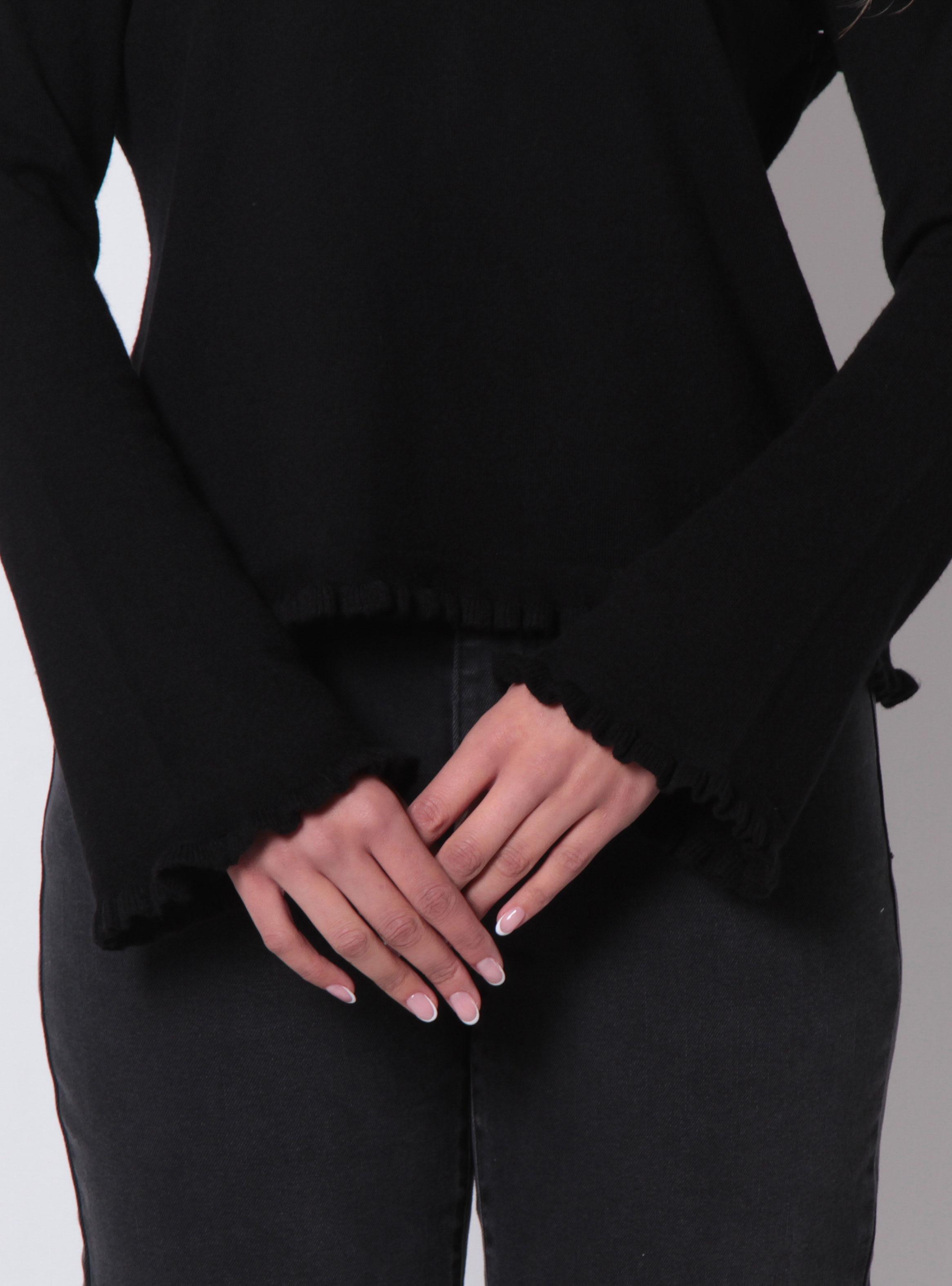 Sweater con Vuelos en Puño y Ruedo Escote Redondo-2