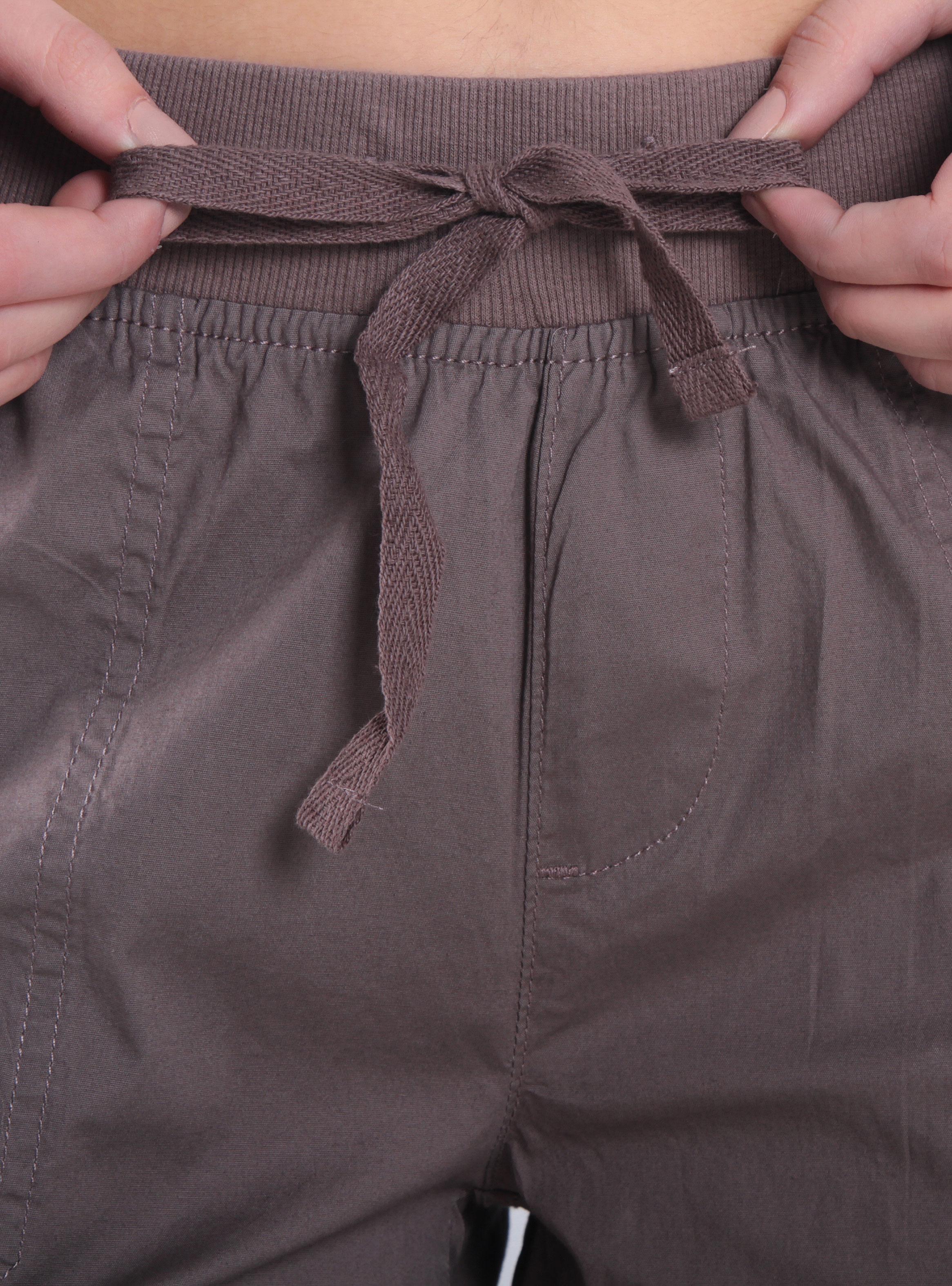 Pantalón Crop Recto Tiro Alto Pretina Elasticada con Lazo-2