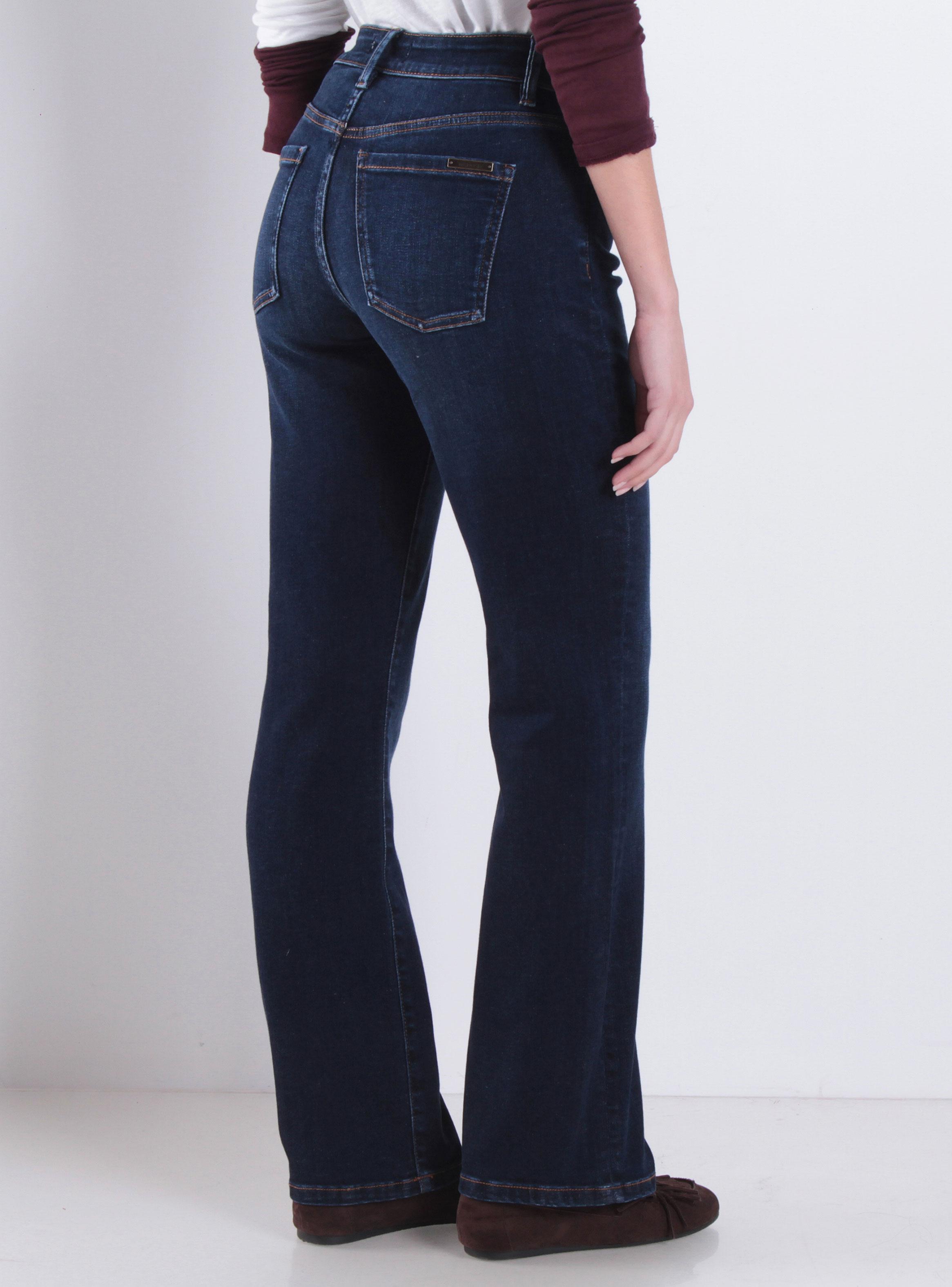Jeans Recto Tiro Alto Pretina Básica 1 Botón 32881-1