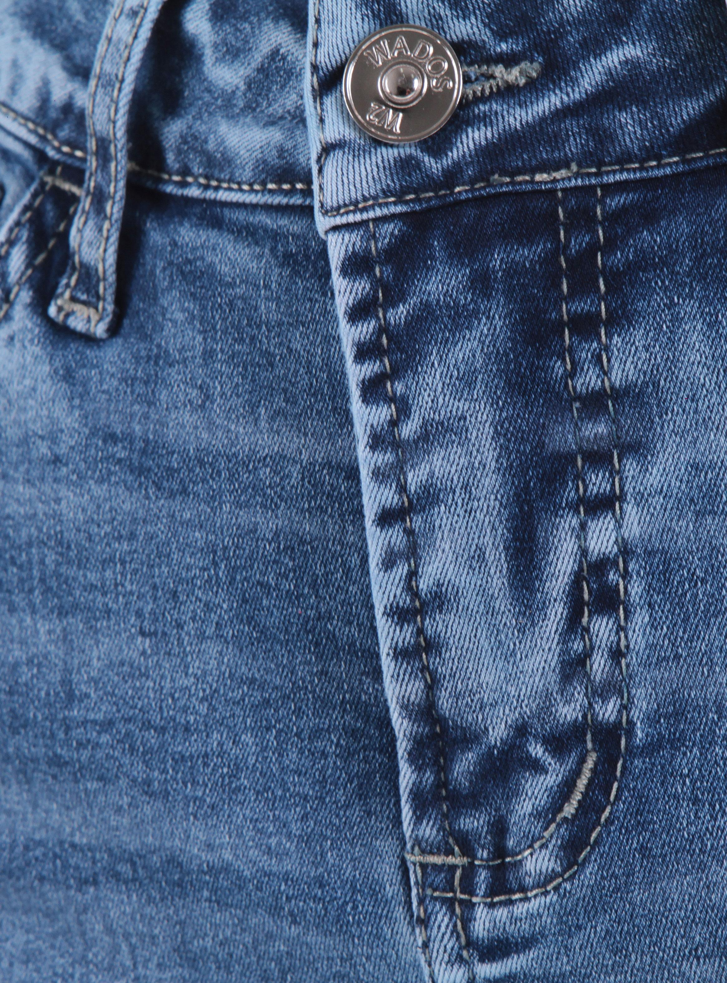 Jeans Wide Leg Tiro Alto Pretina con Botón-2