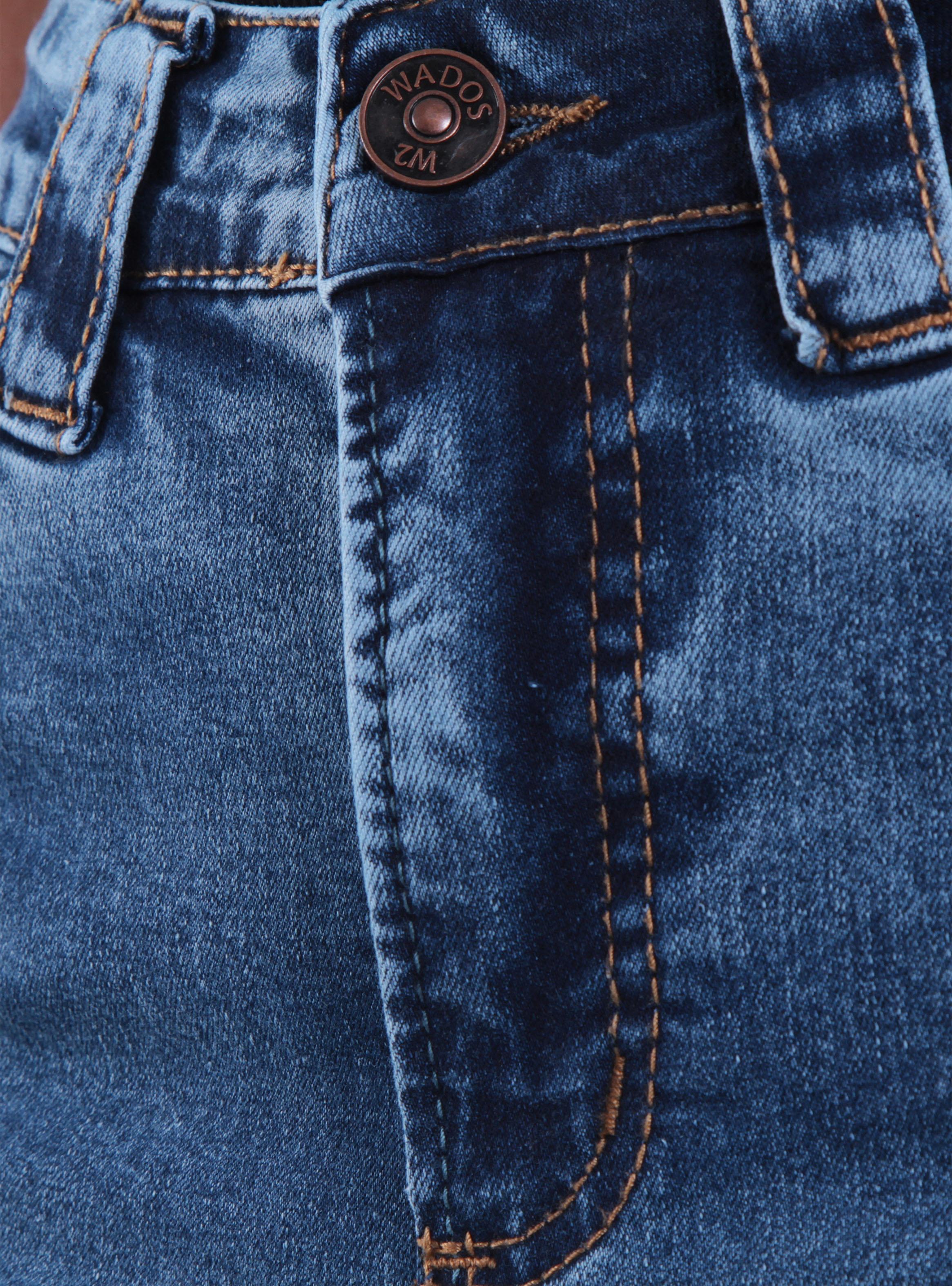 Jeans Crop Wide Leg Tiro Alto Pretina Básica 1 Botón-2