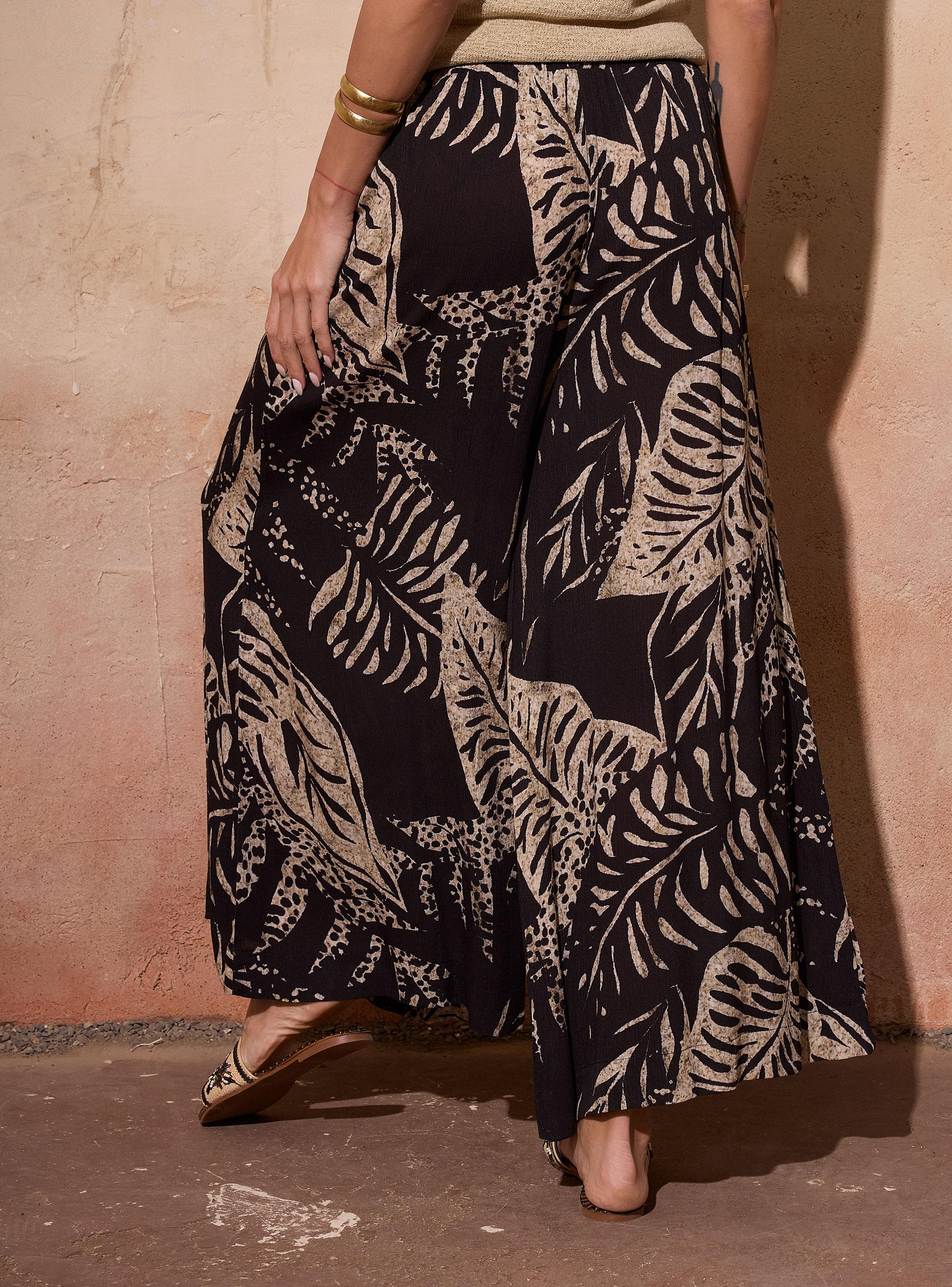 Pantalón Ancho Full Print Pretina Elasticada-1
