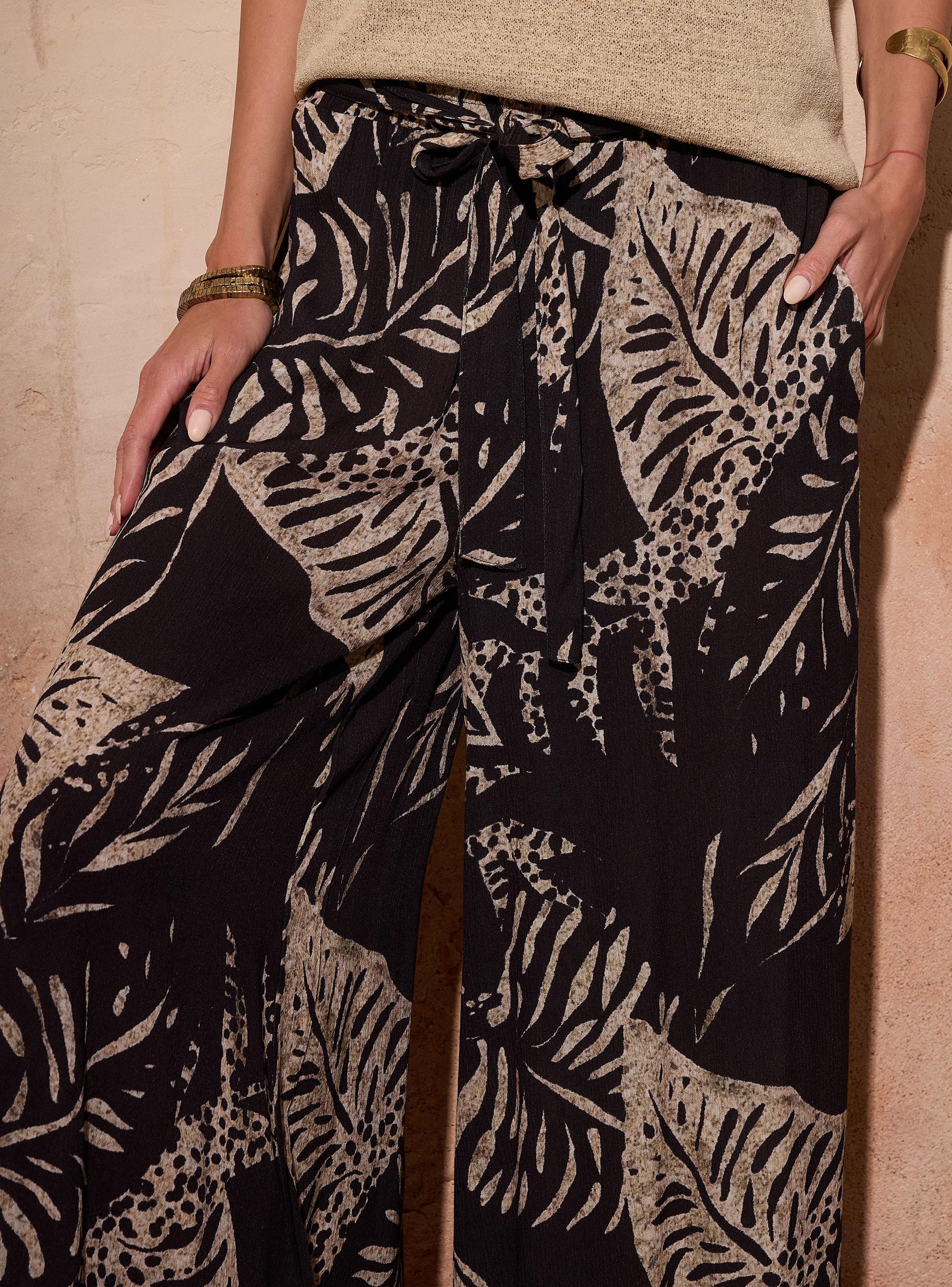 Pantalón Ancho Full Print Pretina Elasticada-2