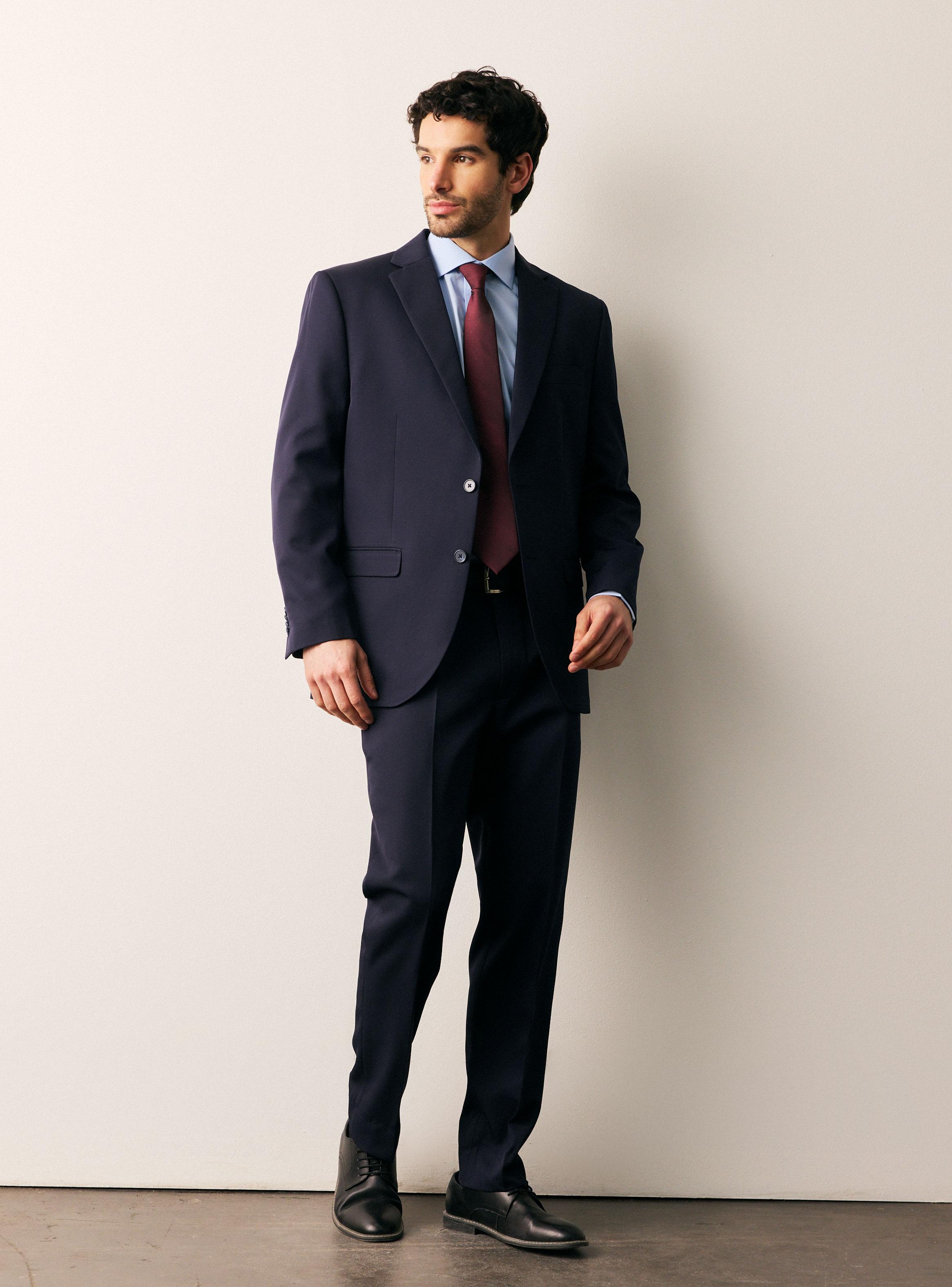 Traje Recto Liso Regular Fit-4
