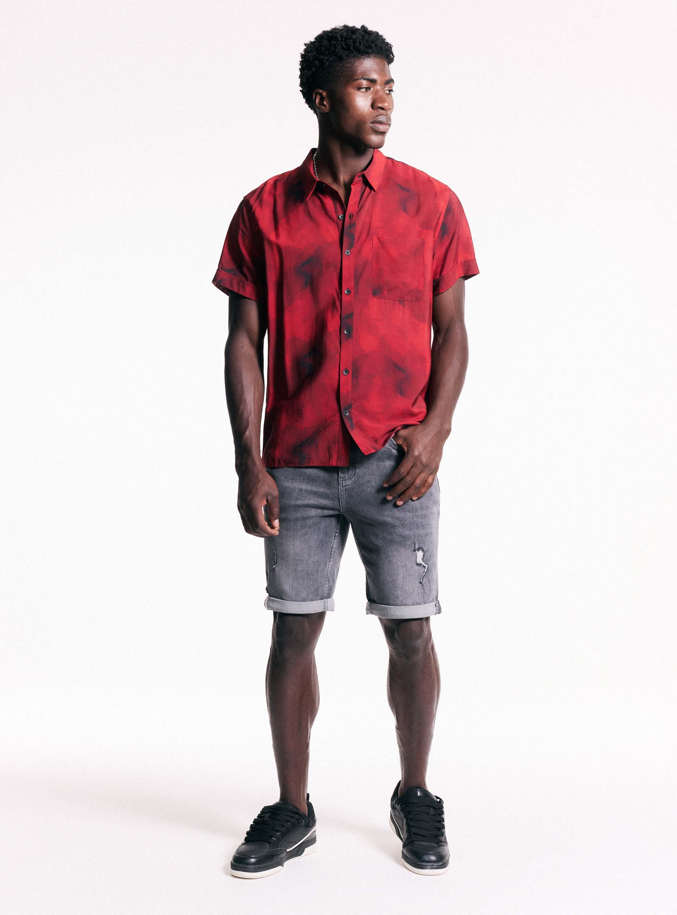 Camisa Estampado Acuarelado Regular Fit-4