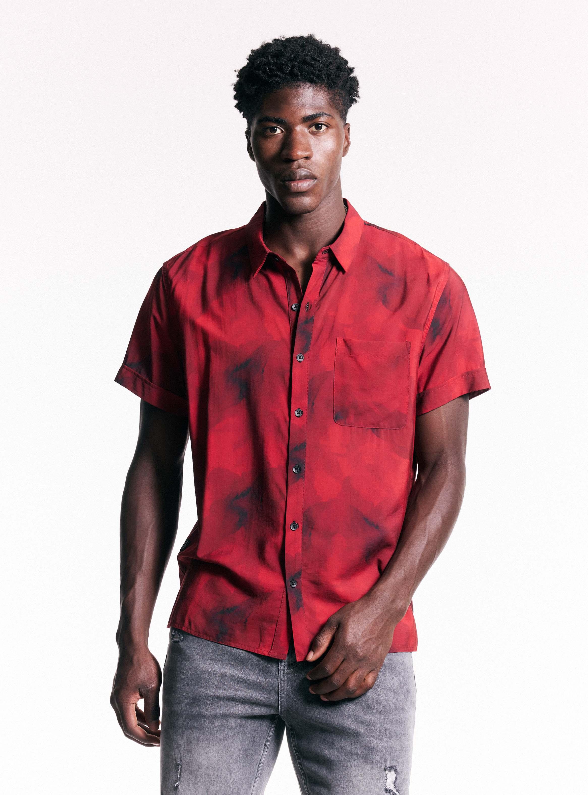 Camisa Estampado Acuarelado Regular Fit-0