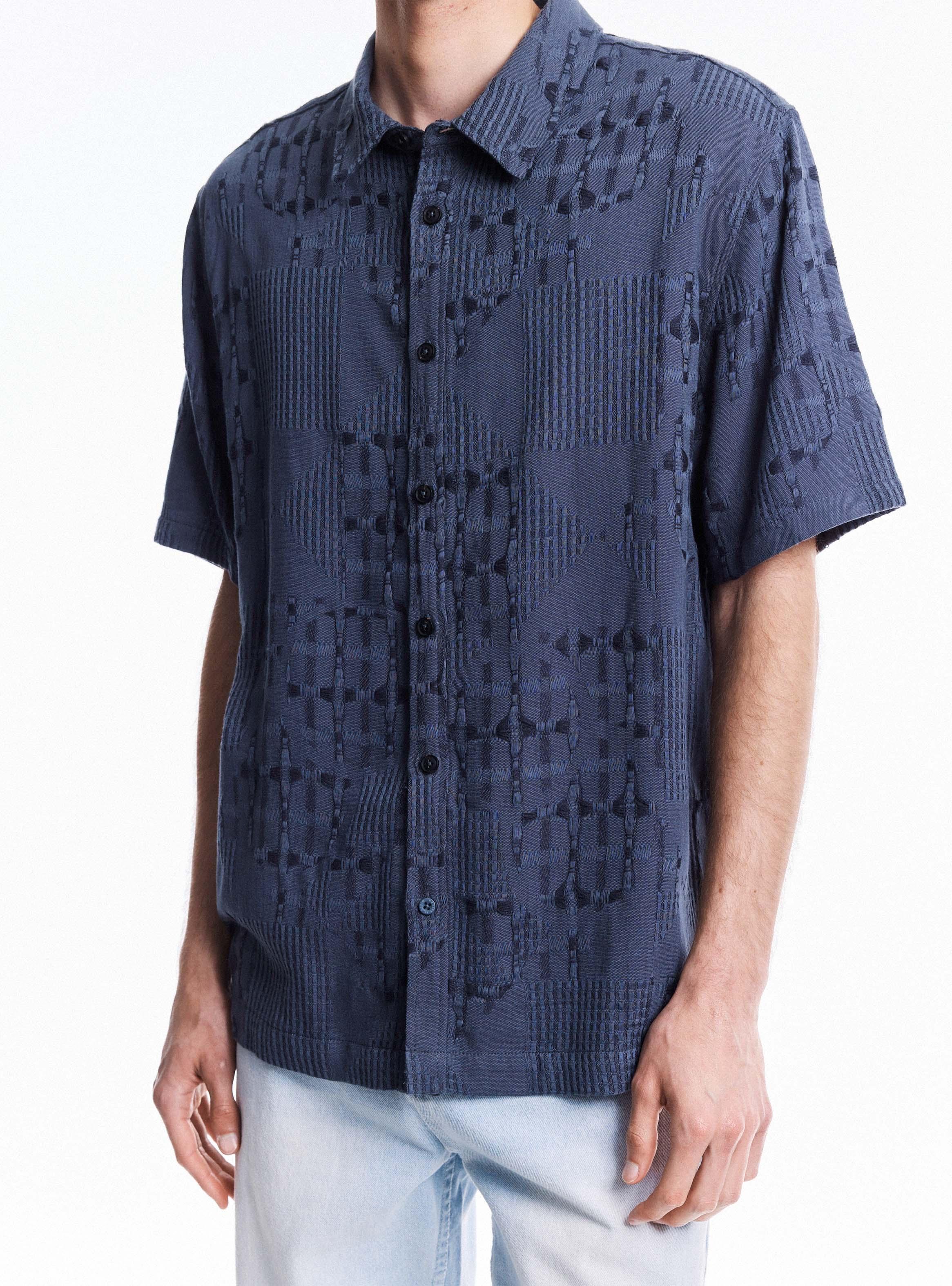 Camisa Oversize Mezcla Algodón y Viscosa-3