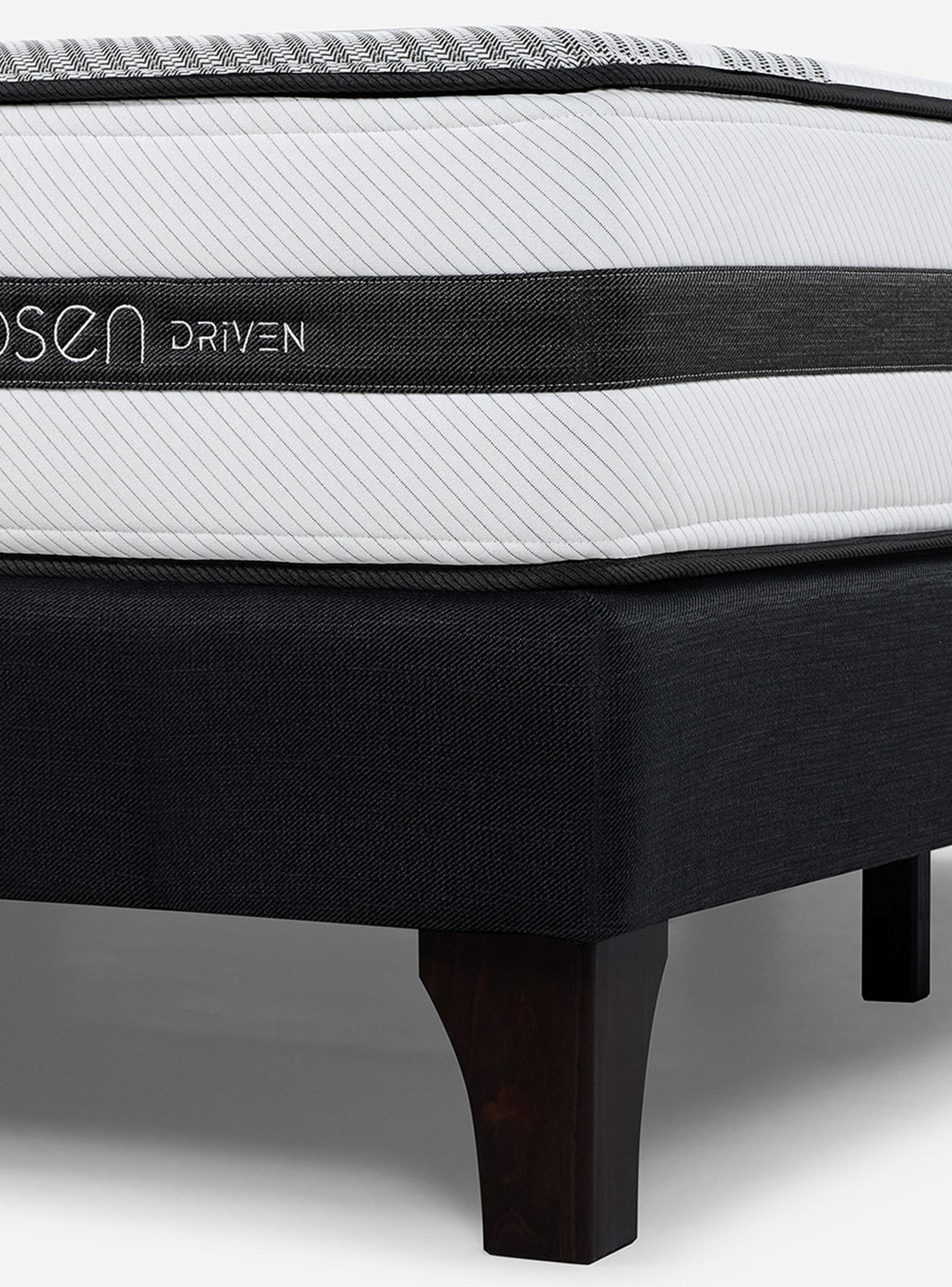 Cama Europea 2 Plazas Driven Base Dividida + Set Marco-5