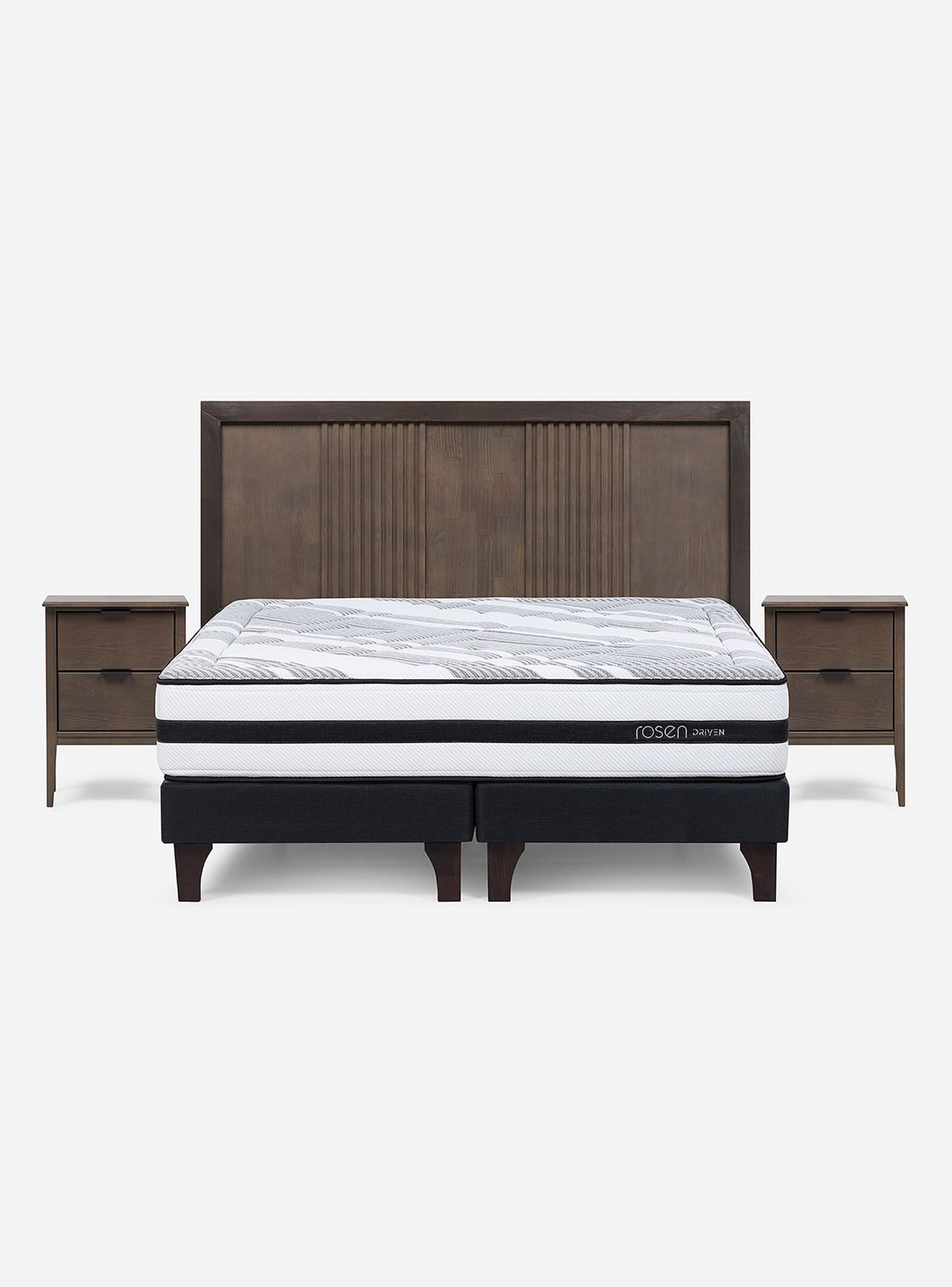 Cama Europea King Driven Base Dividida + Set Marco-1