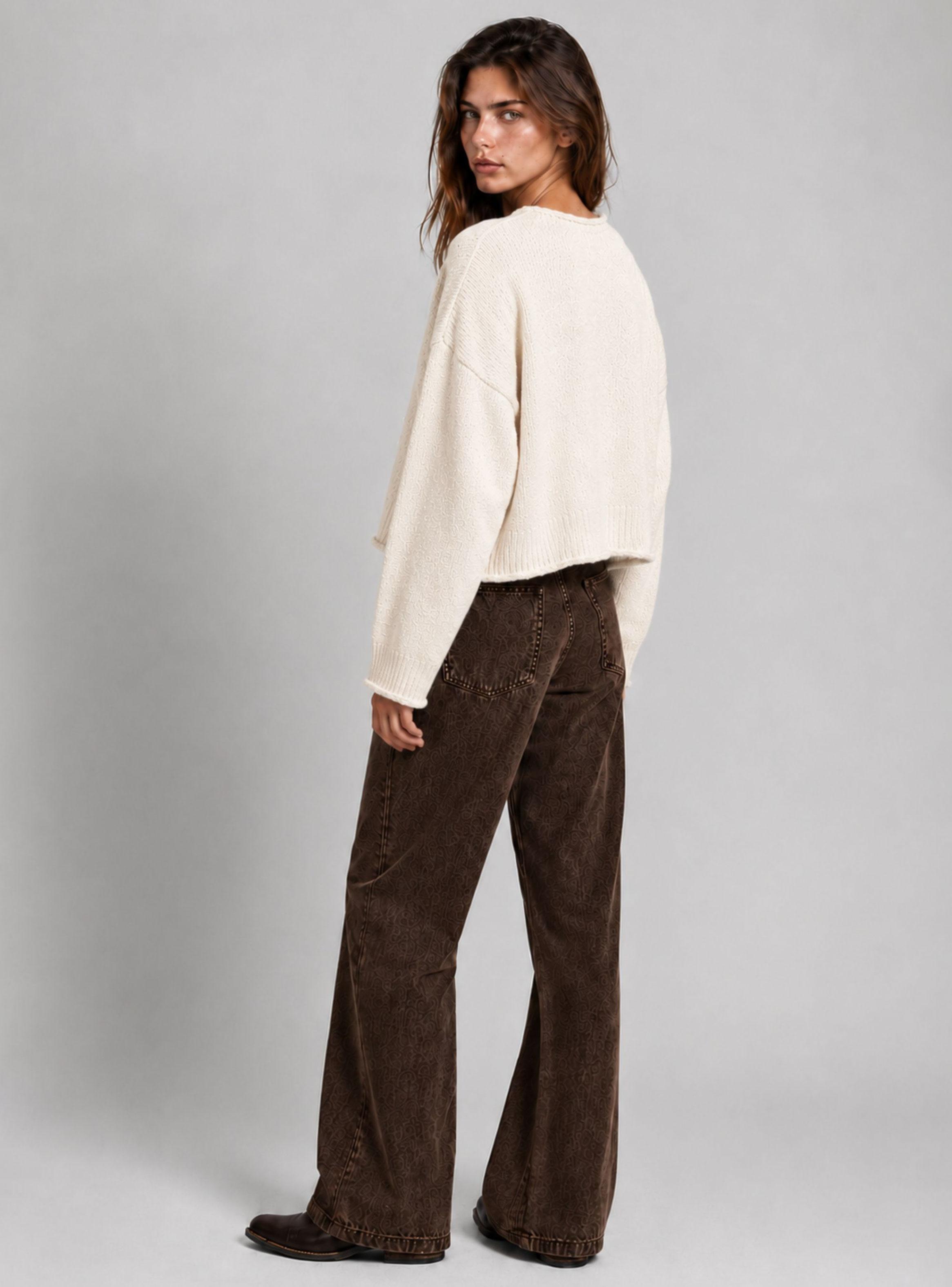 Jean Wide Leg Tiro Alto Tali Chocolate-3